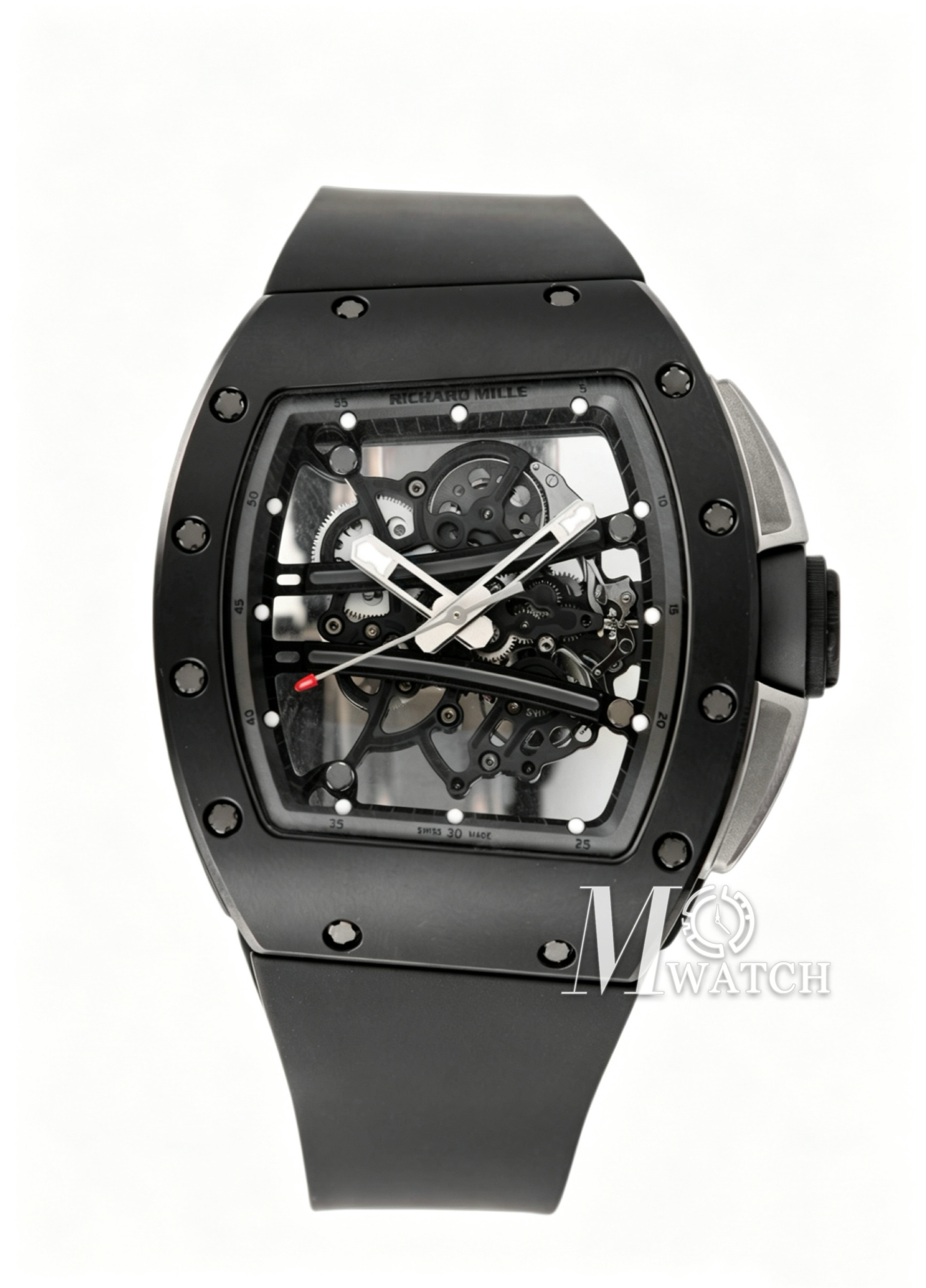 RICHARD MILLE - VAUCHER SUPER CLONE RM61-01 Black Ceramic/RU Skeleton Dial Grey Inner Bezel