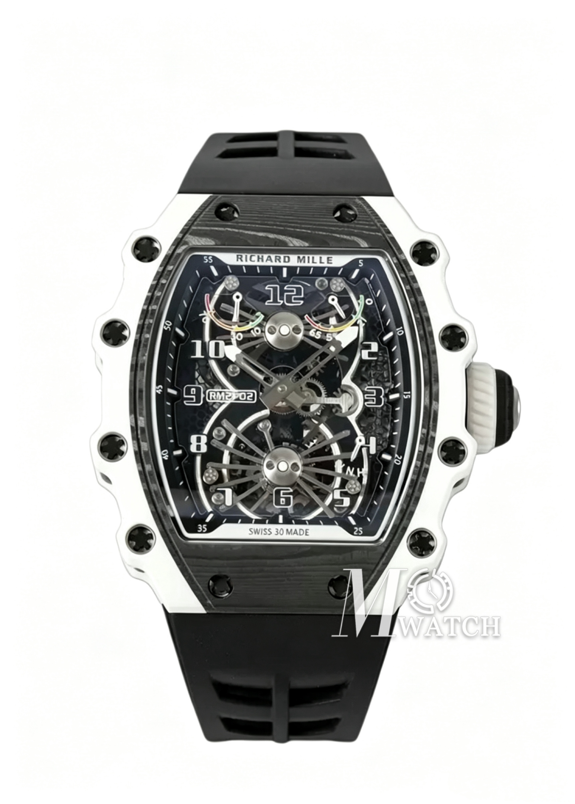 RICHARD MILLE - RM21-02 White Carbon Case Black Rubber RMF Tourbillon