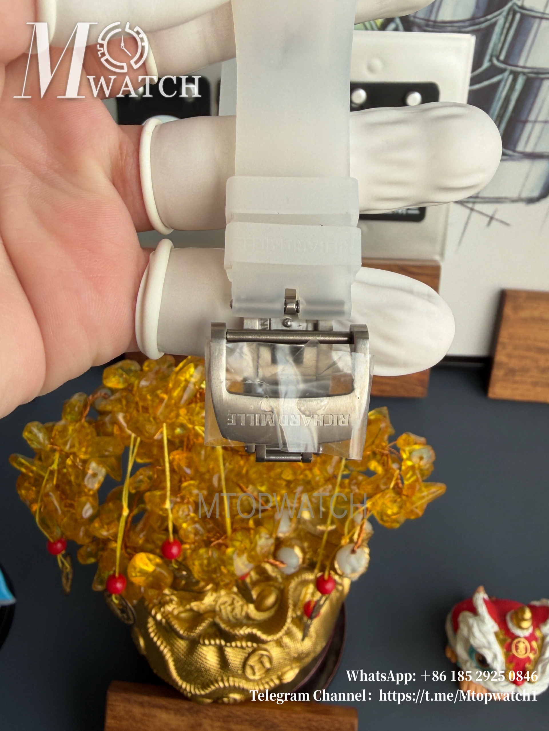 RICHARD MILLE - VAUCHER SUPER CLONE RM055 Crystal Sapphire White Inner Bevel