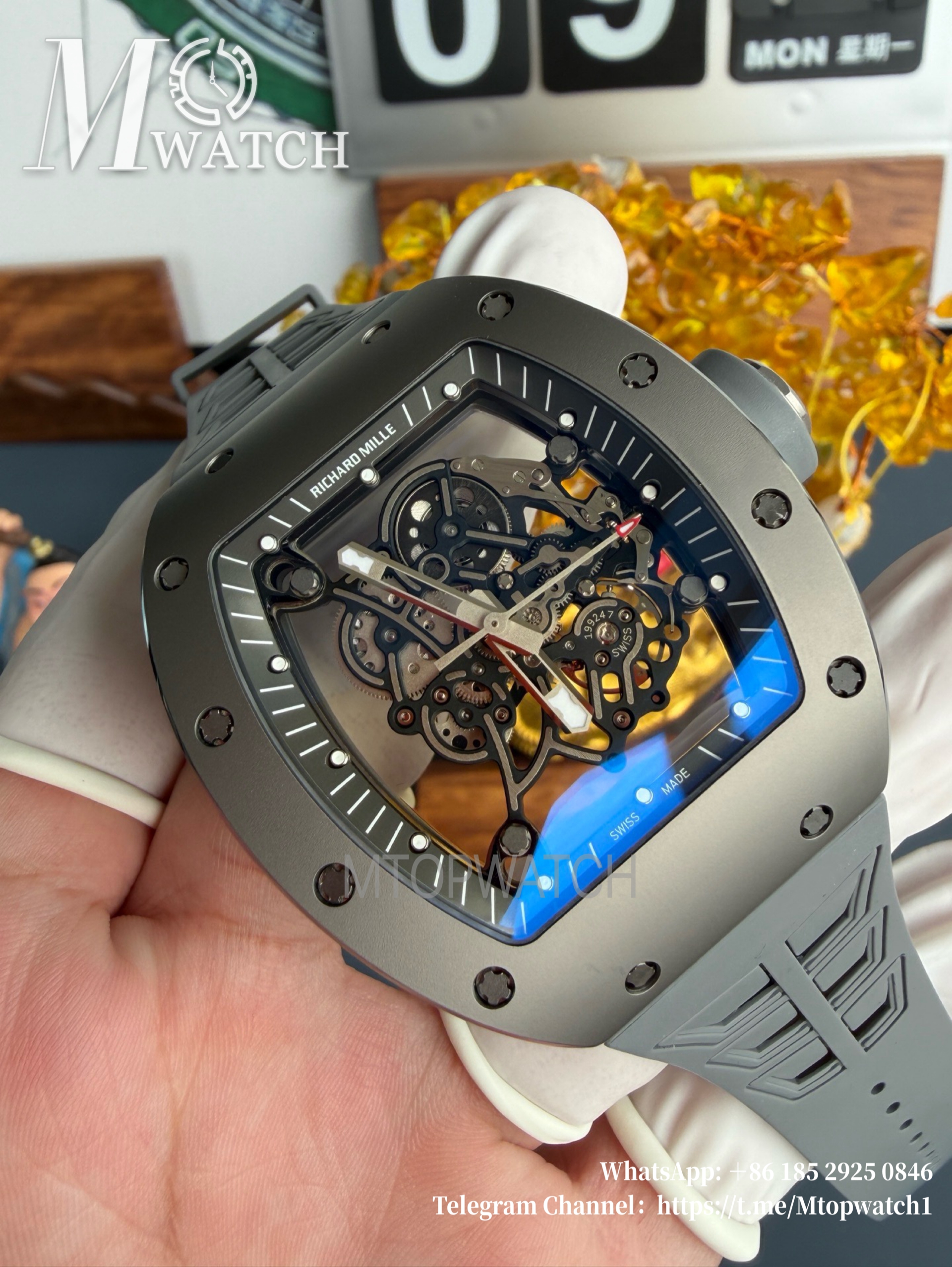 RICHARD MILLE - VAUCHER SUPER CLONE RM055 Grey Ceramic