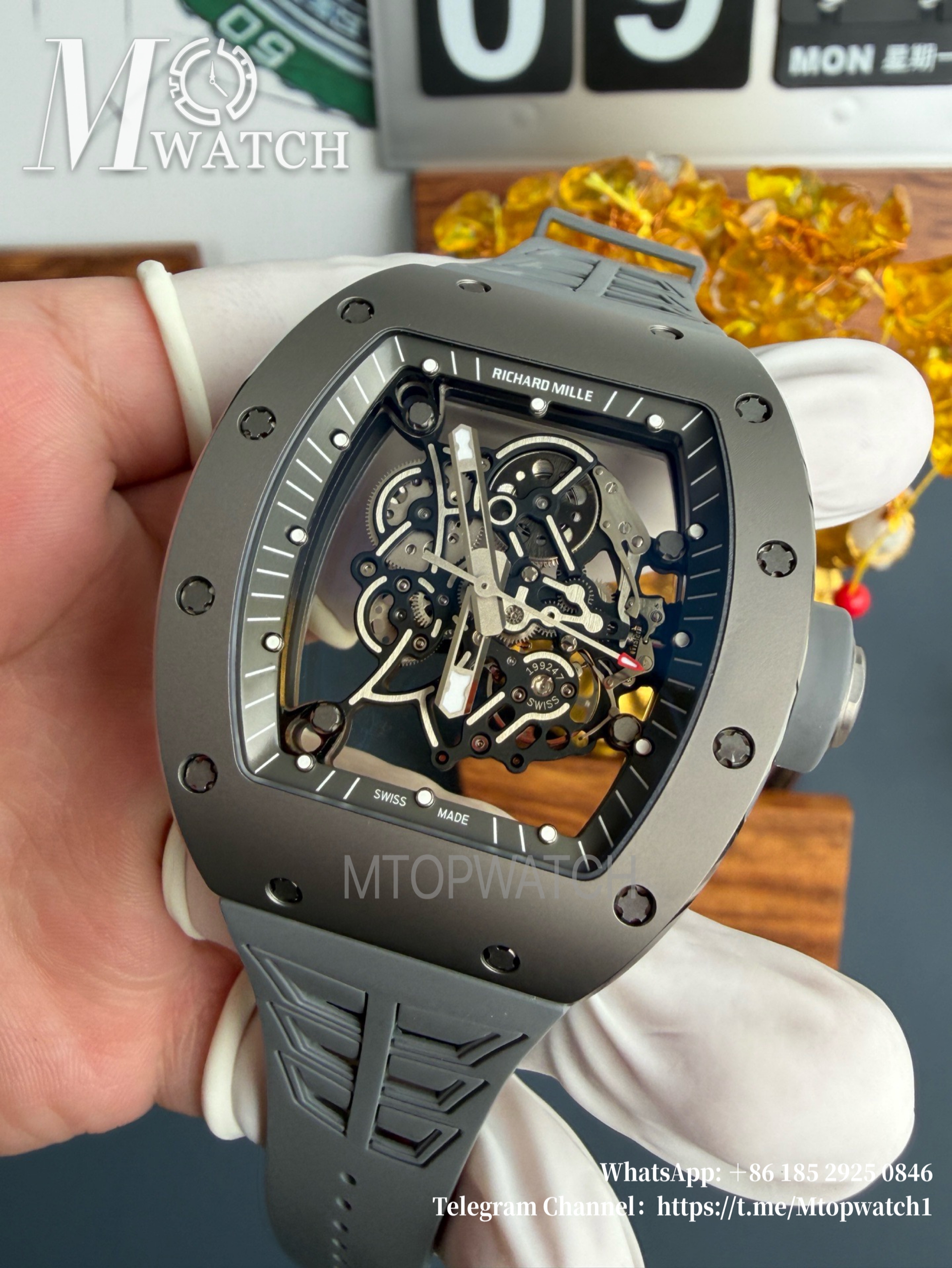 RICHARD MILLE - VAUCHER SUPER CLONE RM055 Grey Ceramic