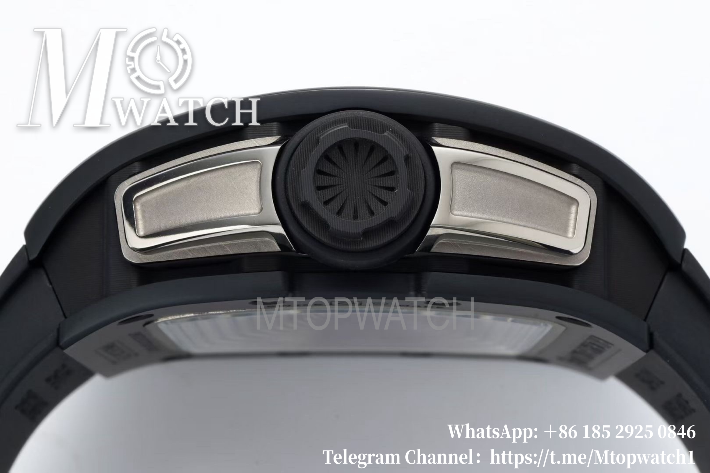 RICHARD MILLE - VAUCHER SUPER CLONE RM61-01 Black Ceramic/RU Skeleton Dial Grey Inner Bezel
