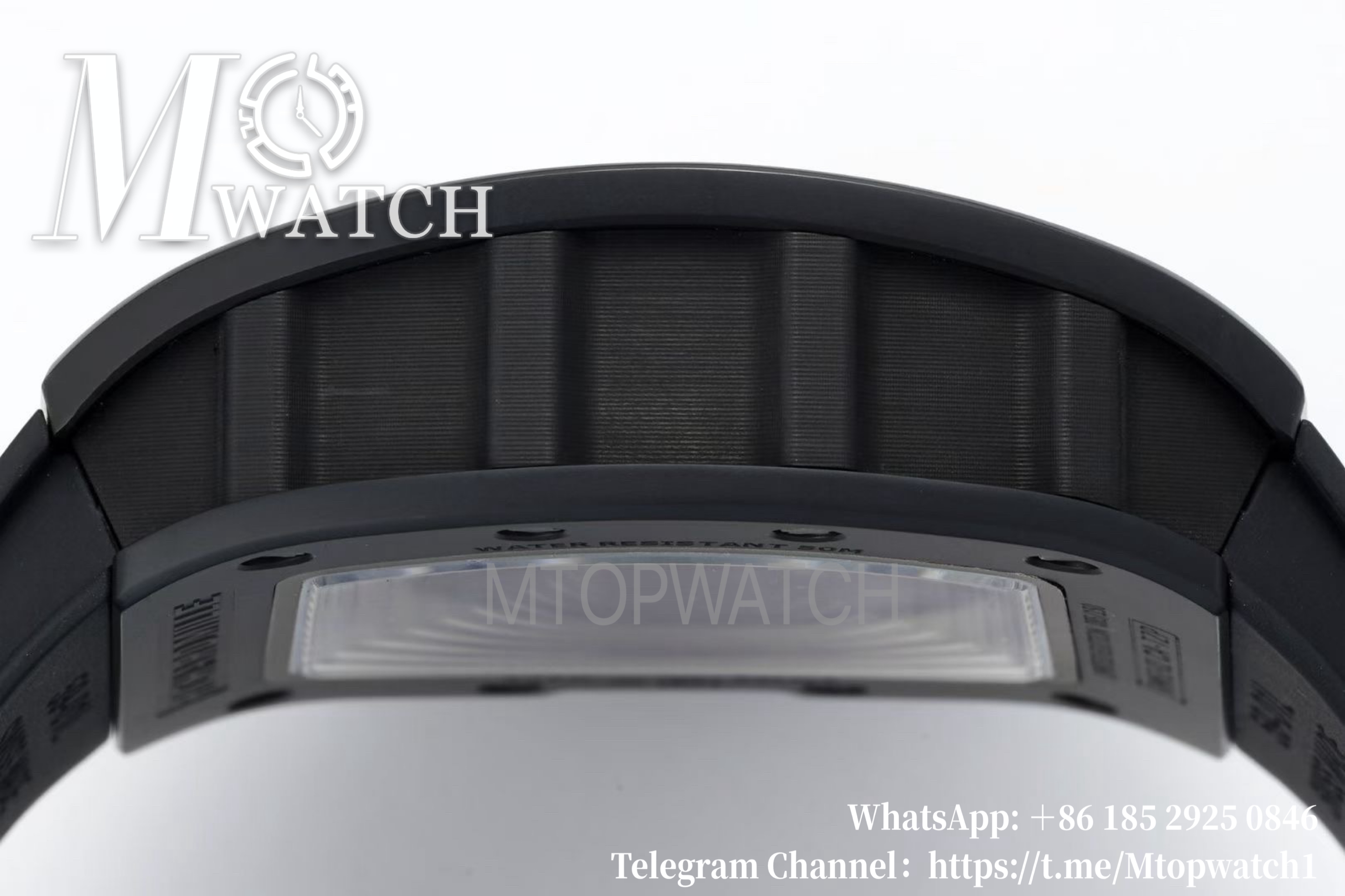 RICHARD MILLE - VAUCHER SUPER CLONE RM61-01 Black Ceramic/RU Skeleton Dial Grey Inner Bezel
