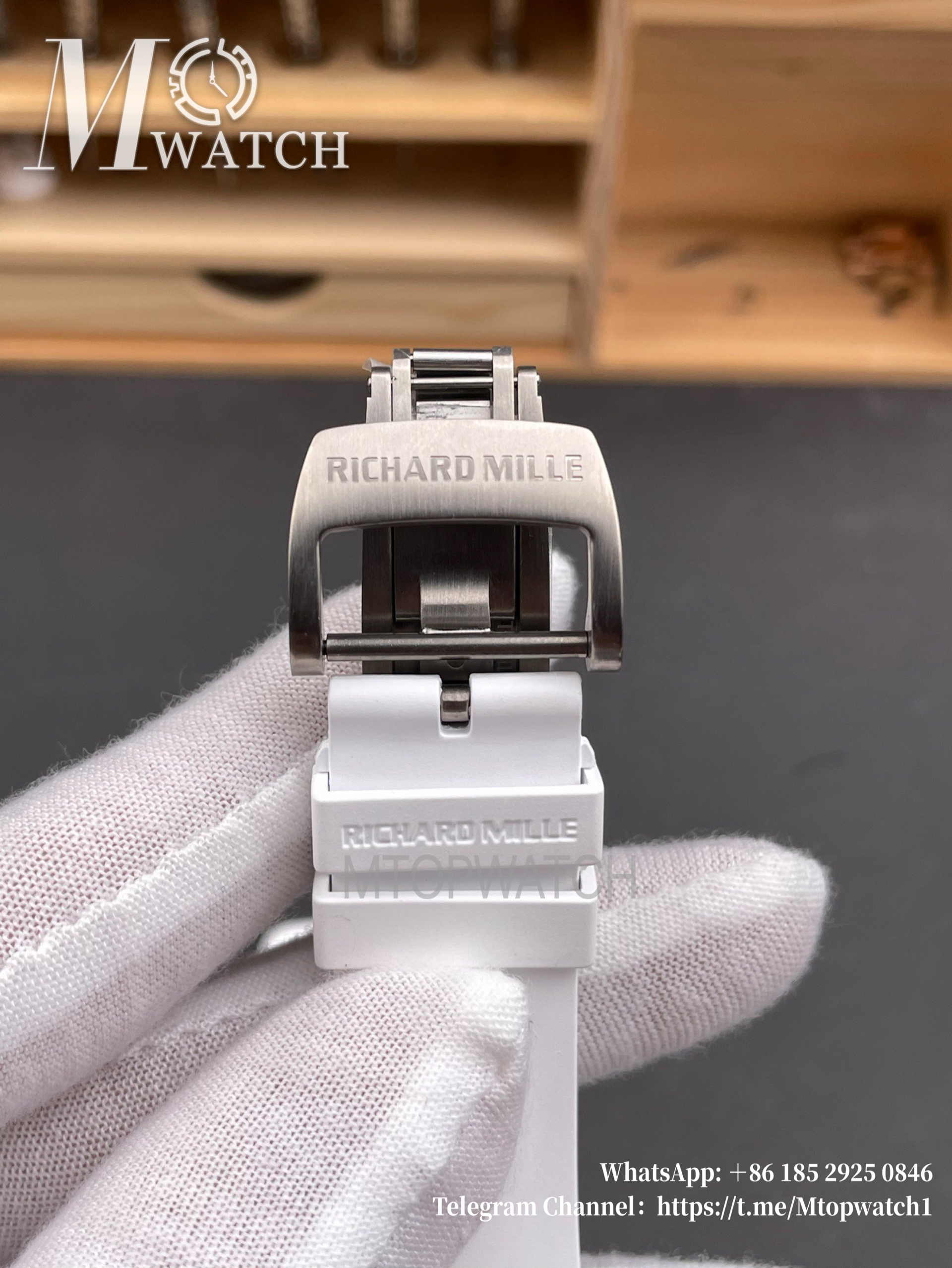 RICHARD MILLE - VAUCHER SUPER CLONE RM61-01 White Ceramic/RU Skeleton Dial Green Inner Bezel