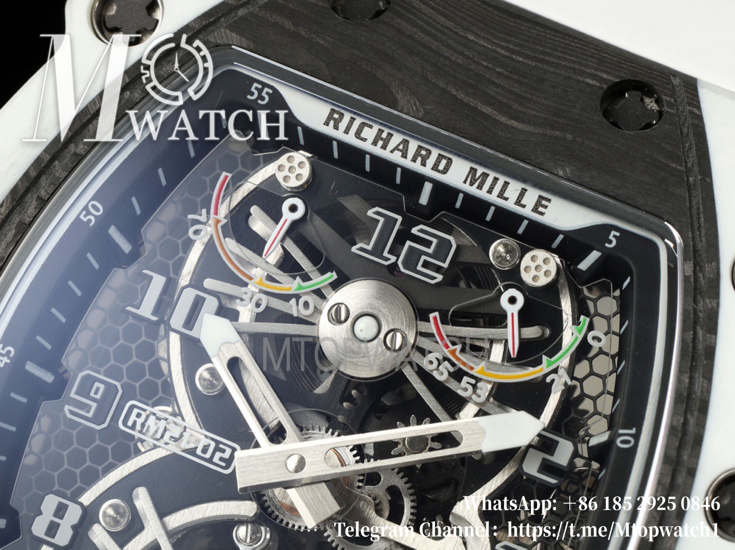 RICHARD MILLE - RM21-02 White Carbon Case Black Rubber RMF Tourbillon