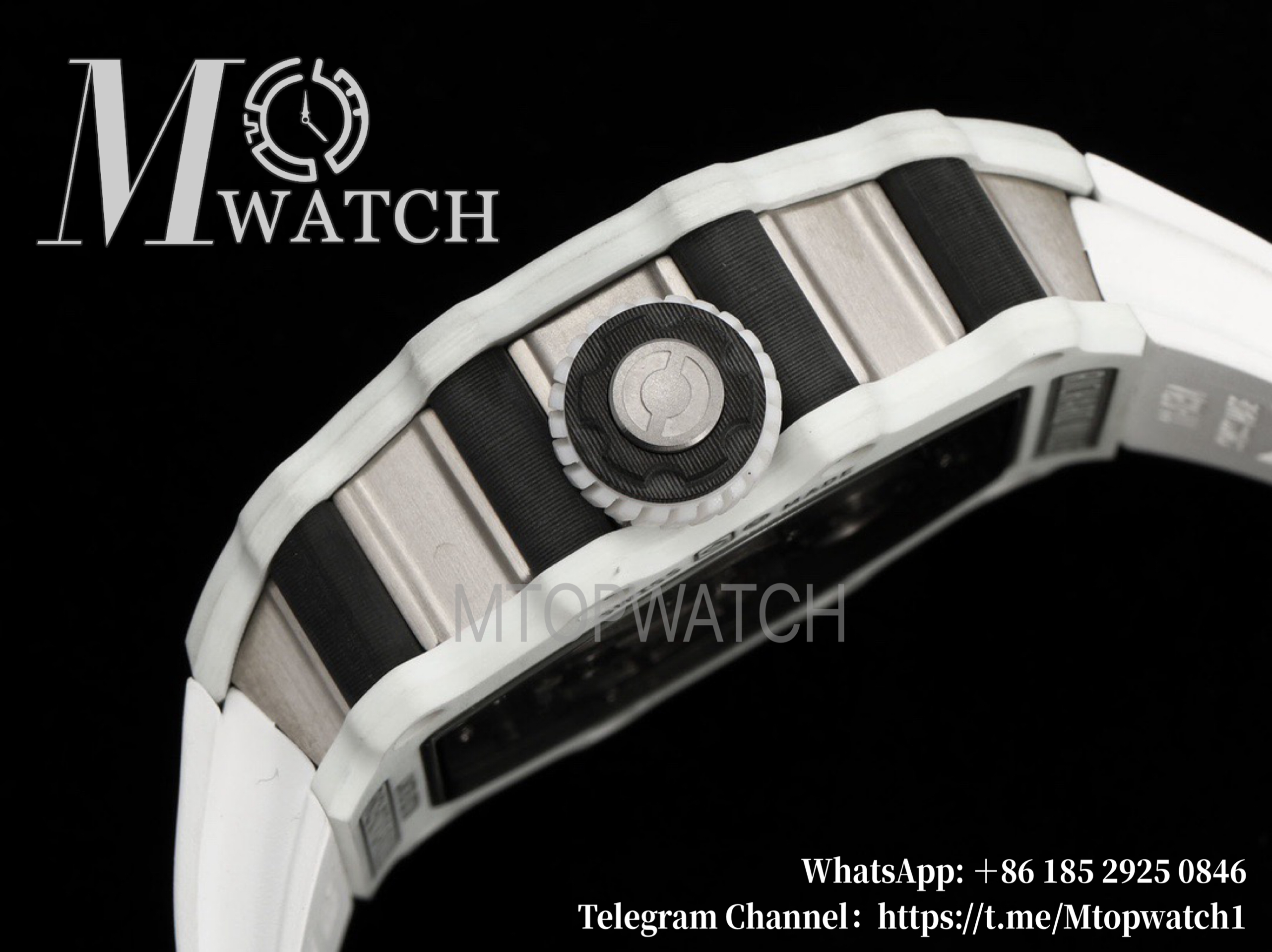 RICHARD MILLE - RM21-02 White Carbon Case Black Rubber RMF Tourbillon