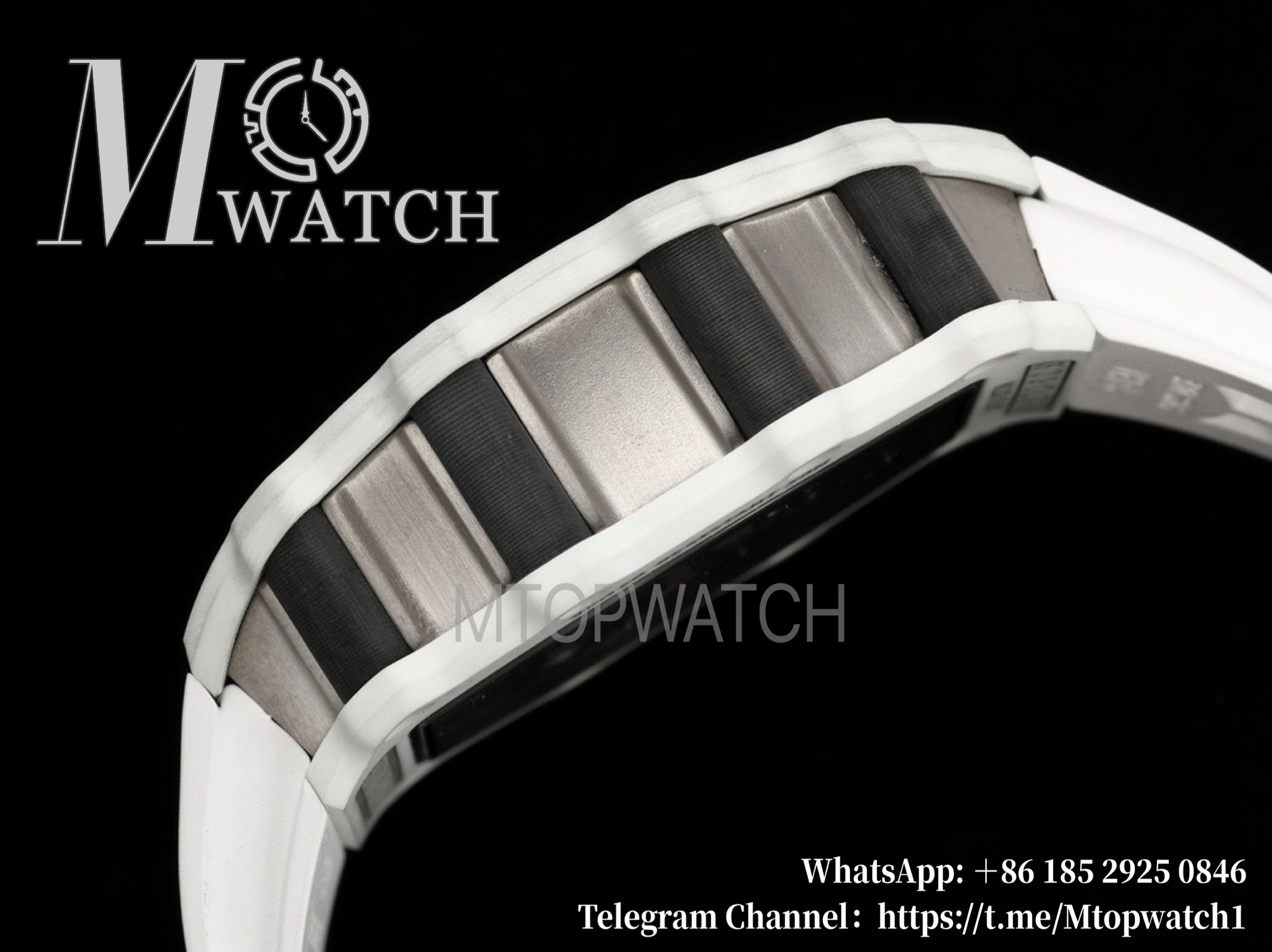 RICHARD MILLE - RM21-02 White Carbon Case Black Rubber RMF Tourbillon