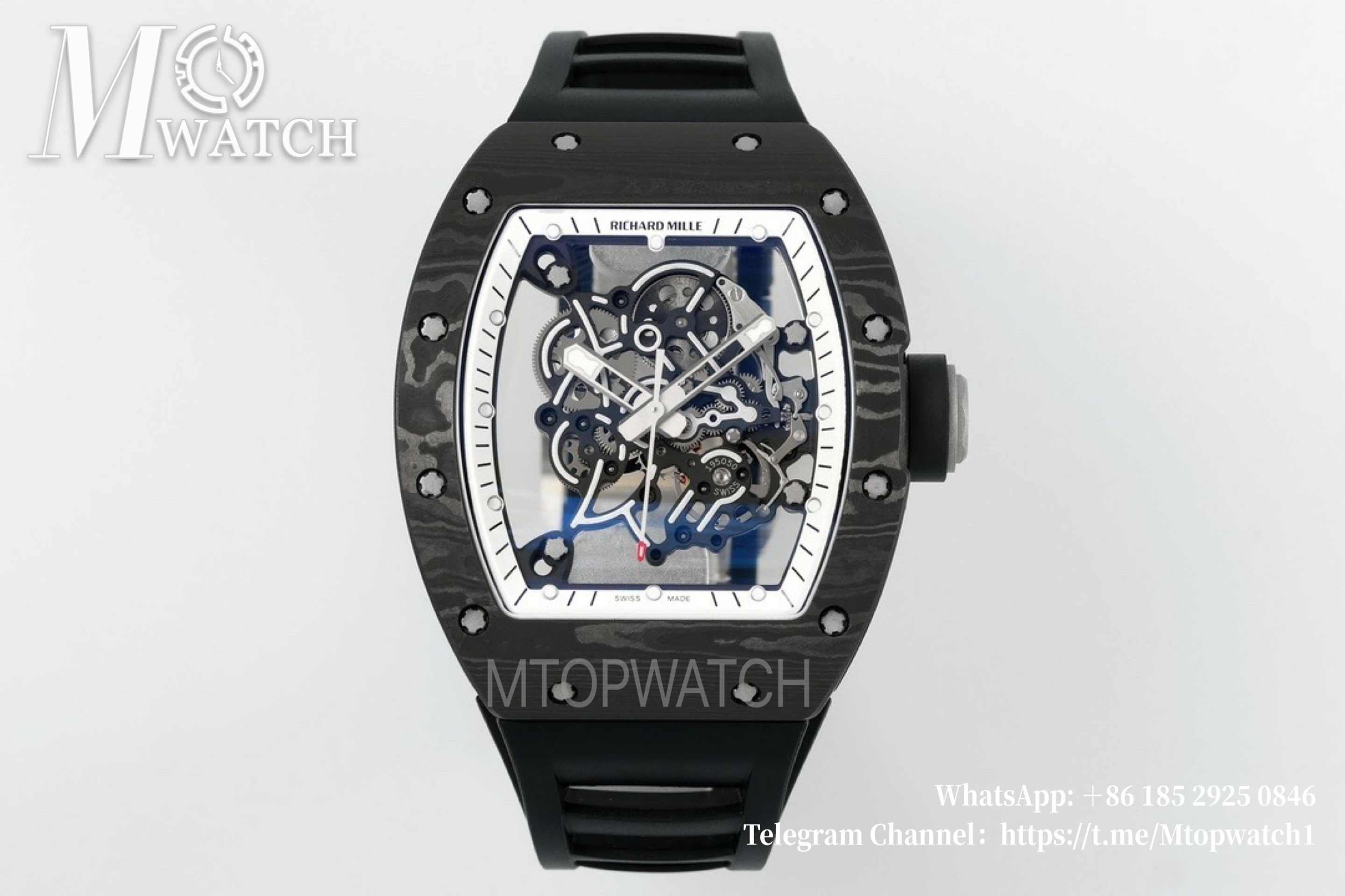 RICHARD MILLE - Super Clone RM055 Black NTPT/RU Skeleton Dial UOKF RMUL2