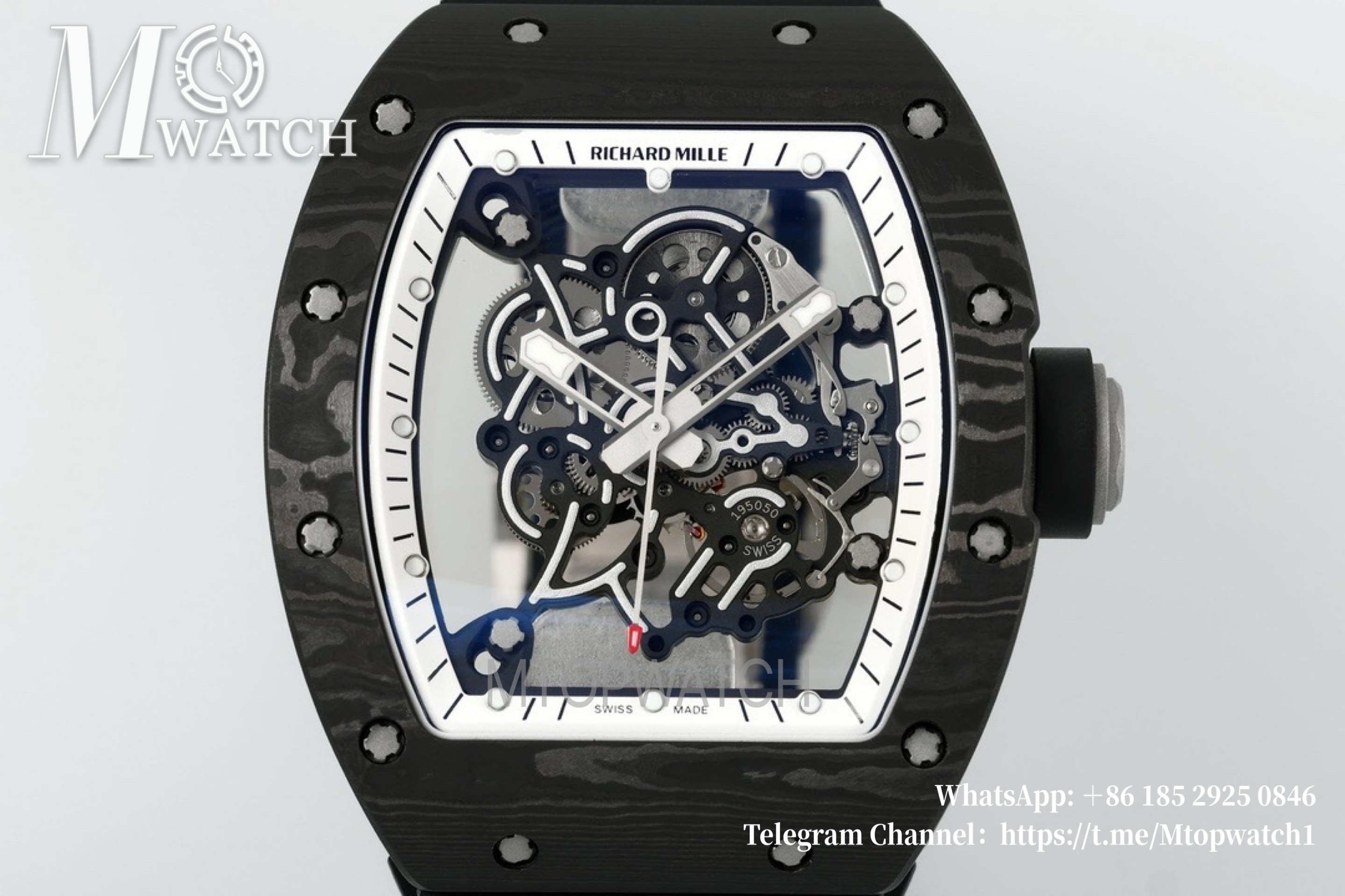 RICHARD MILLE - Super Clone RM055 Black NTPT/RU Skeleton Dial UOKF RMUL2