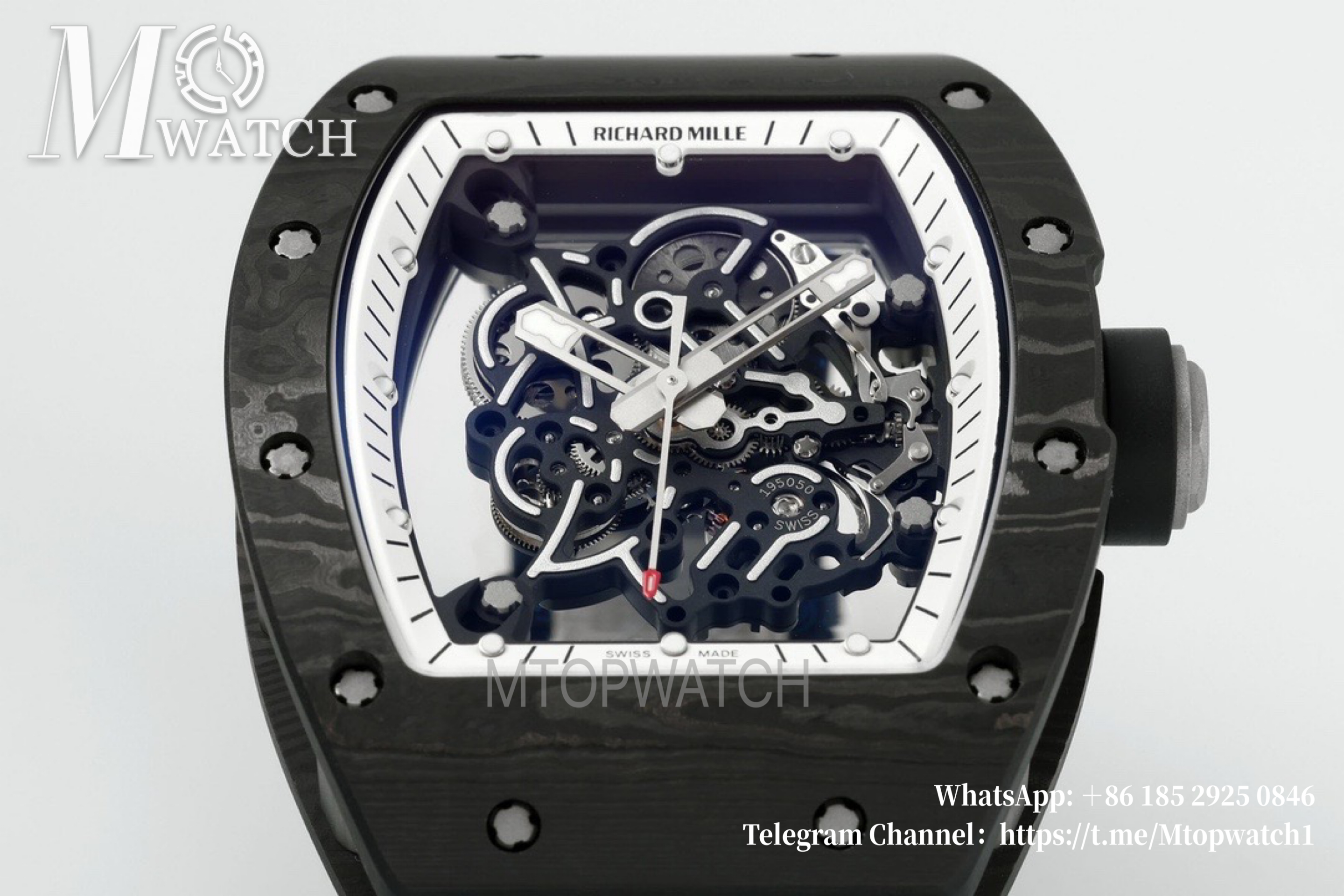 RICHARD MILLE - Super Clone RM055 Black NTPT/RU Skeleton Dial UOKF RMUL2