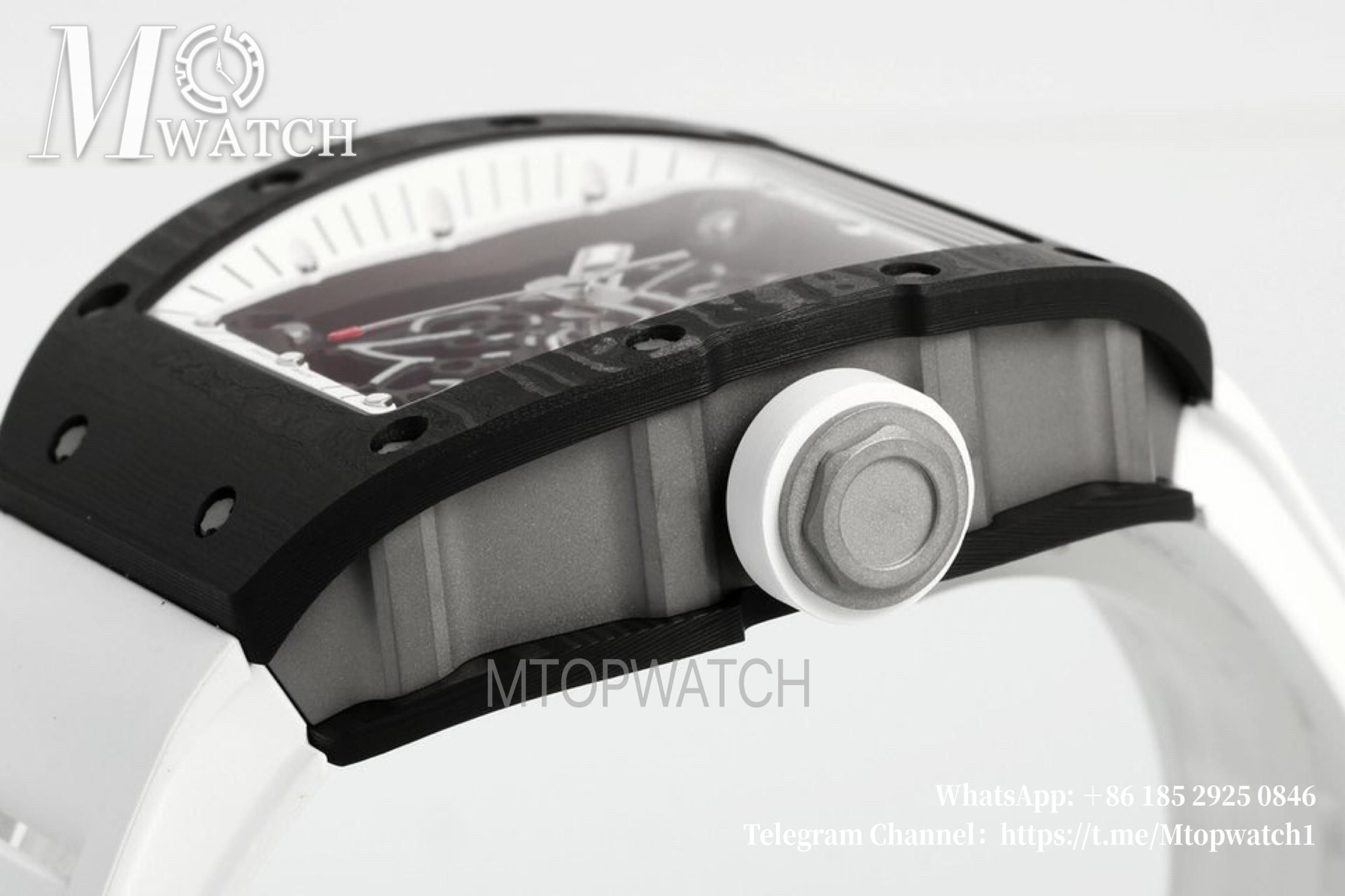 RICHARD MILLE - Super Clone RM055 White NTPT/RU Skeleton Dial UOKF RMUL2