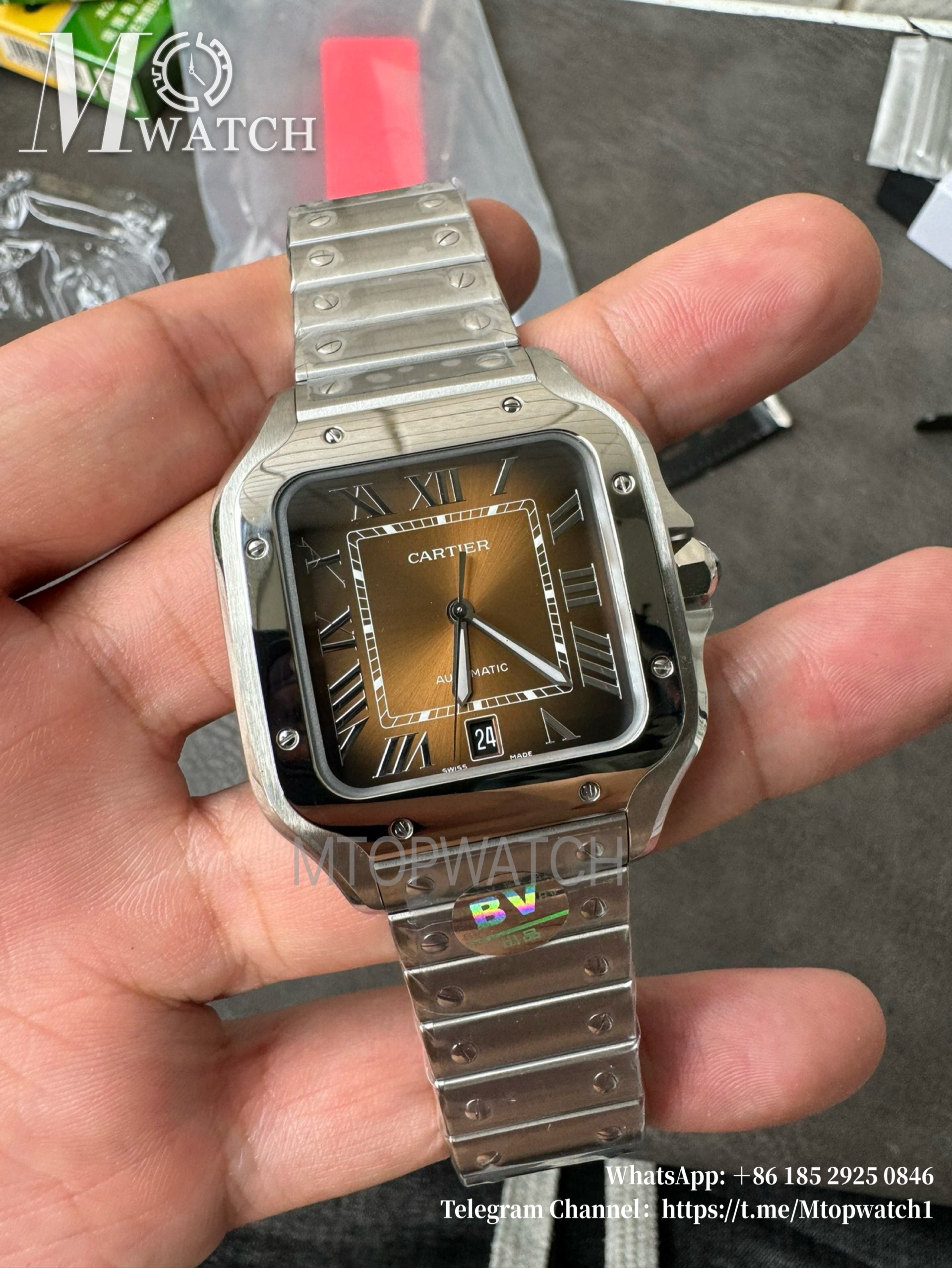 CARTIER - Santos De Cartier 40mm XL SS/SS Brown Dial BVF MY9015