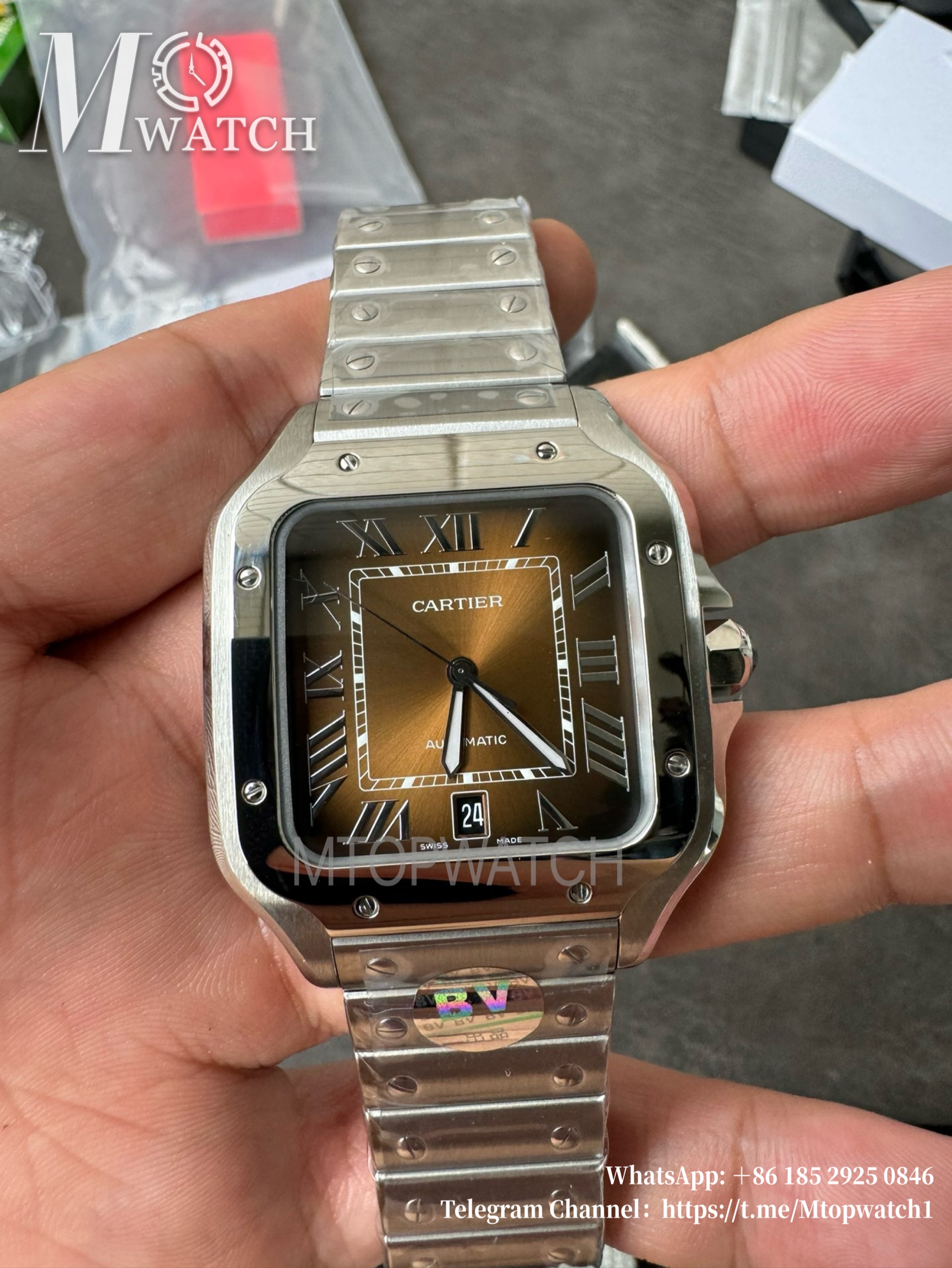 CARTIER - Santos De Cartier 40mm XL SS/SS Brown Dial BVF MY9015