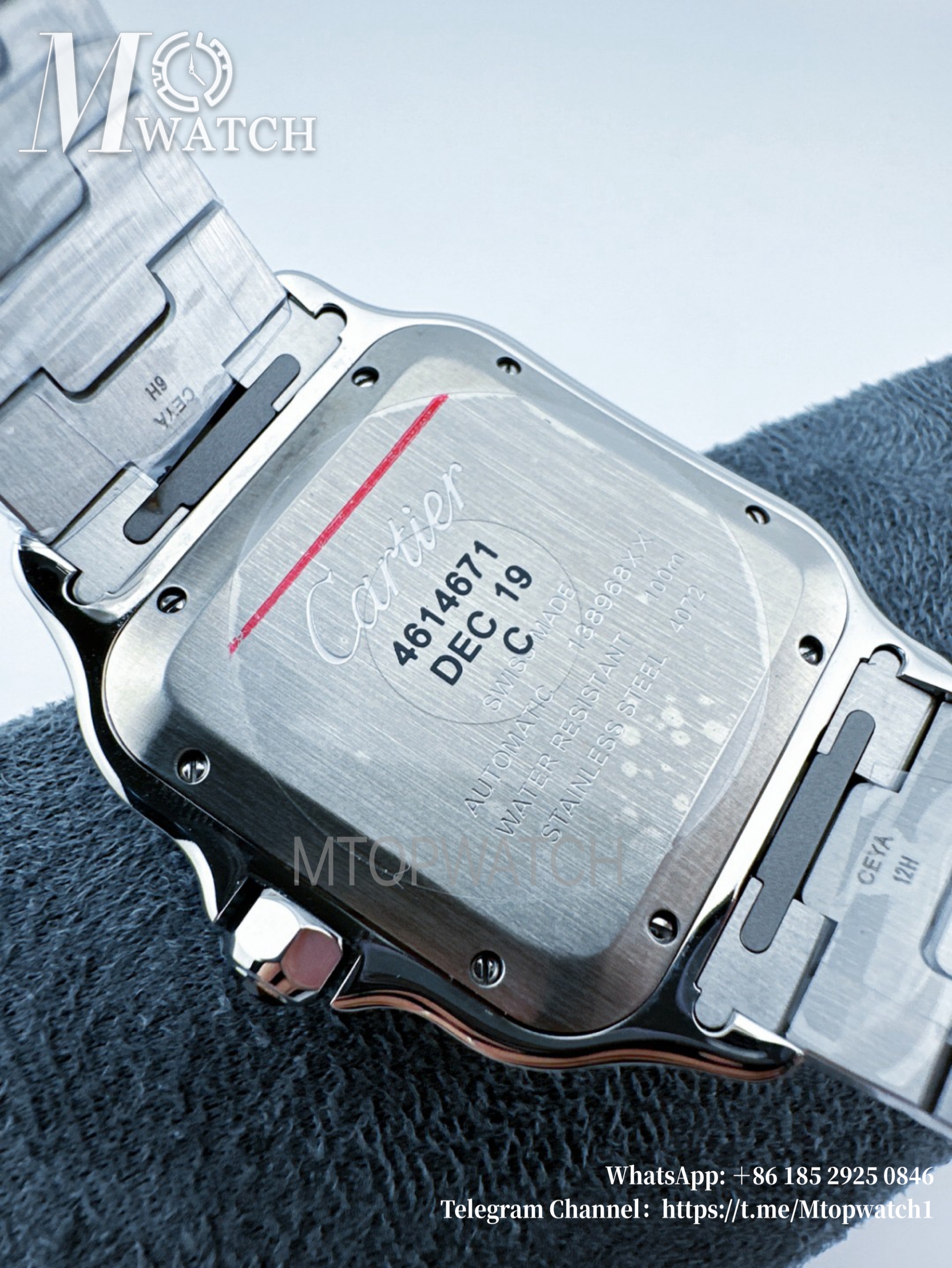 CARTIER - Santos De Cartier Mens XL 40mm SS/SS Grey BVF 9019