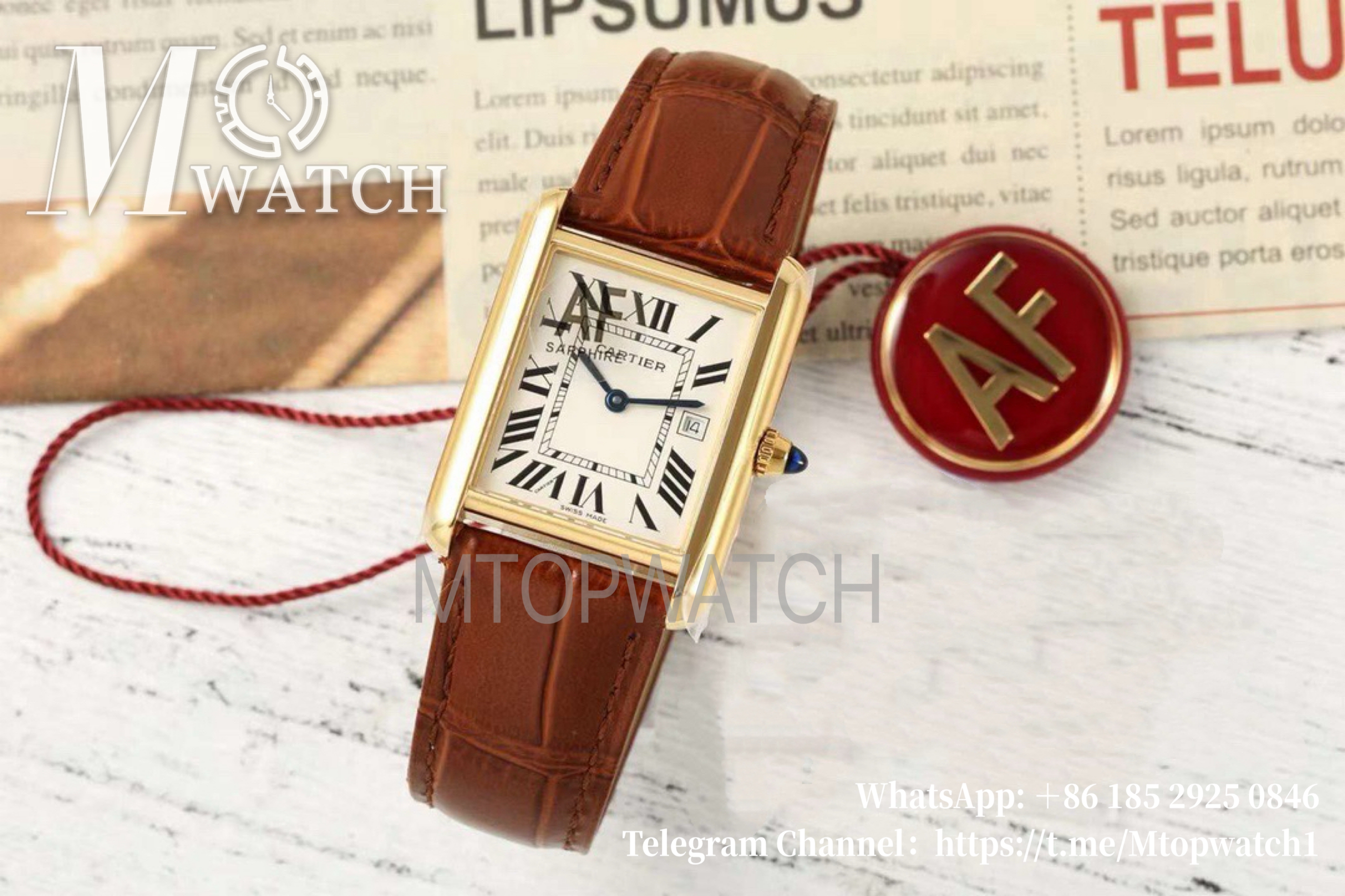 CARTIER - Tank Solo 41mm RG/LE White Dial Original Citizen 9015