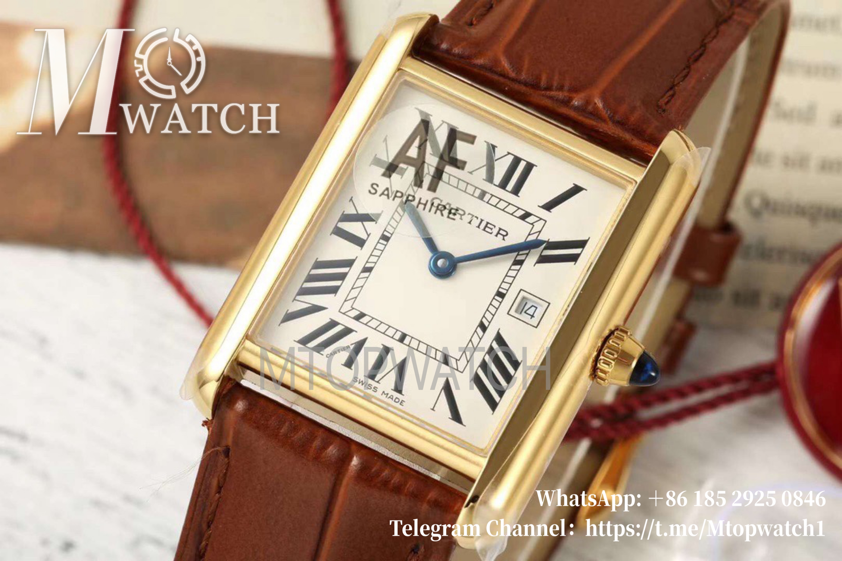 CARTIER - Tank Solo 41mm RG/LE White Dial Original Citizen 9015