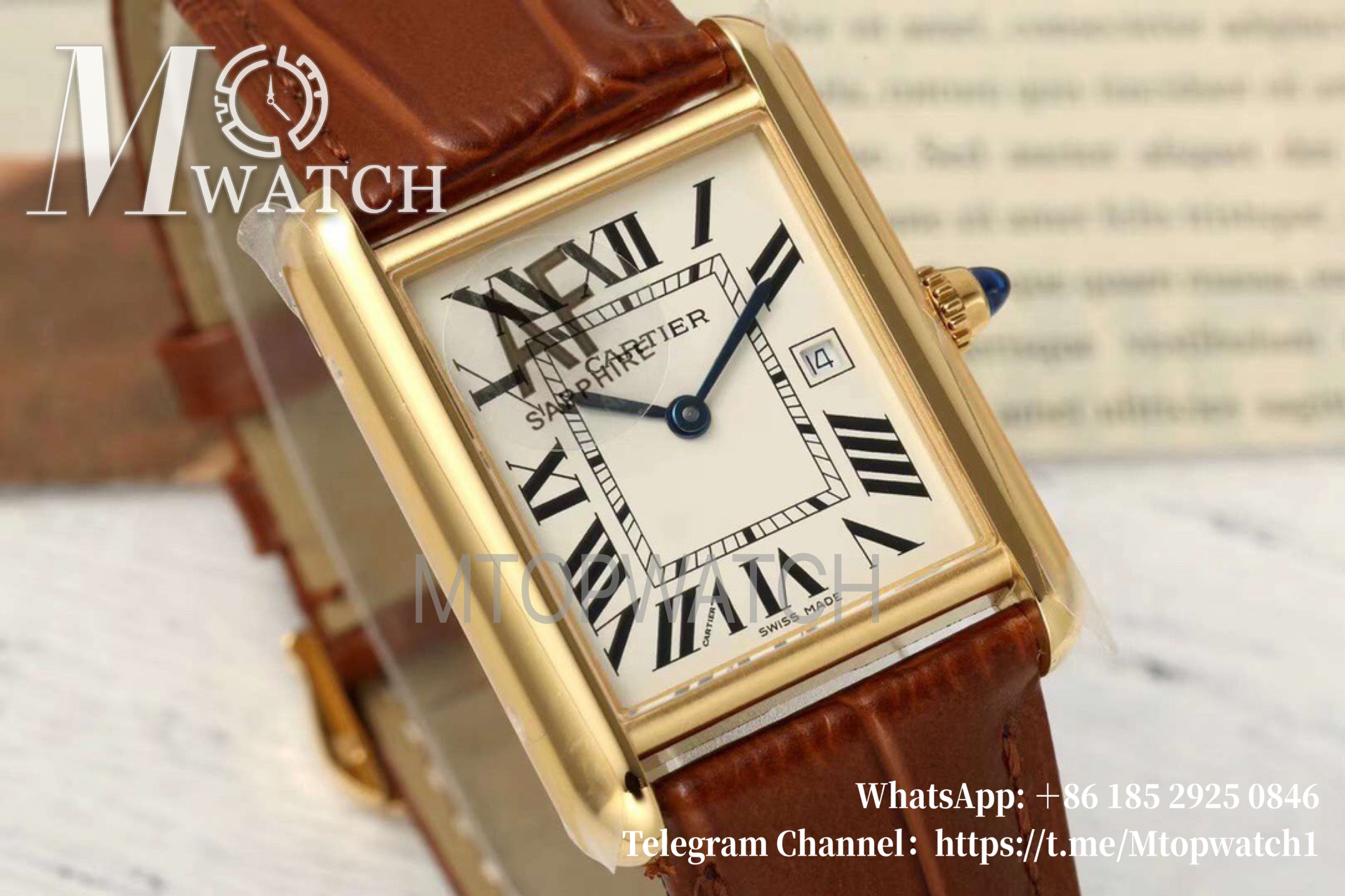 CARTIER - Tank Solo 41mm RG/LE White Dial Original Citizen 9015