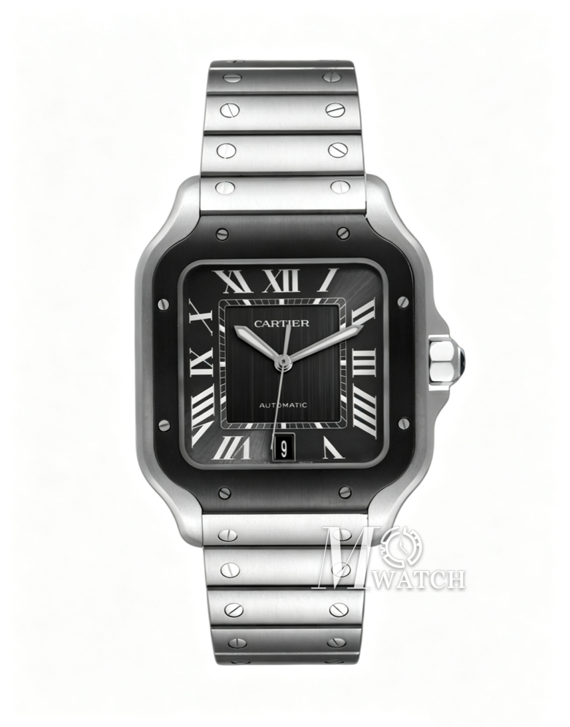 CARTIER - Santos De Cartier Mens XL 40mm SS/SS Grey BVF 9019