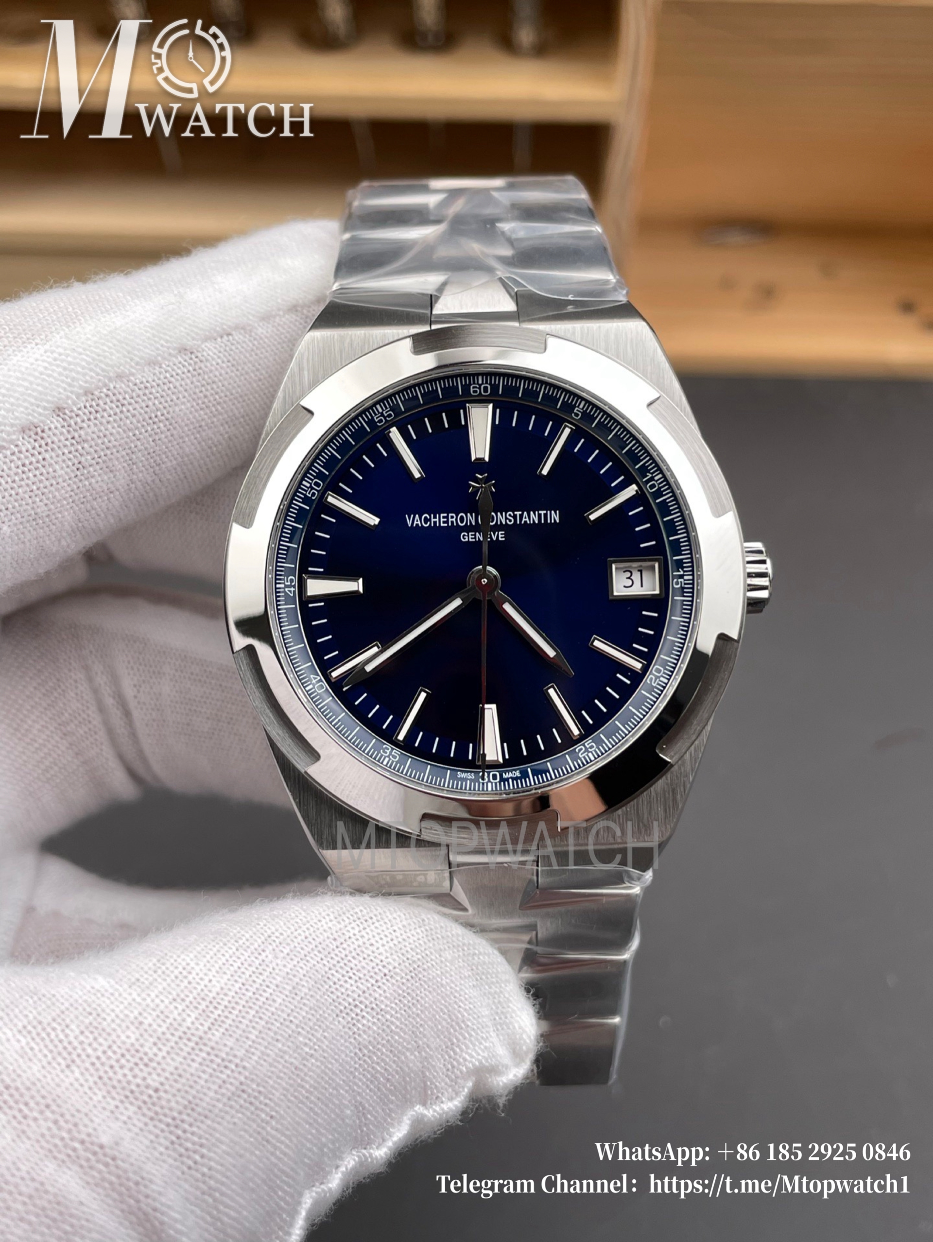 VACHERON CONSTANTIN - Overseas Tourbillon 4500V SS/SS Blue PPF Cal.5100