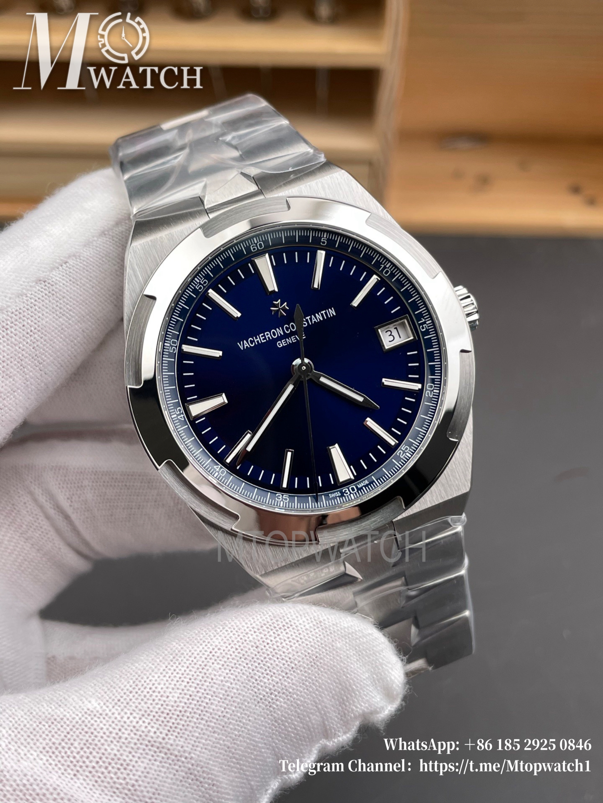VACHERON CONSTANTIN - Overseas Tourbillon 4500V SS/SS Blue PPF Cal.5100