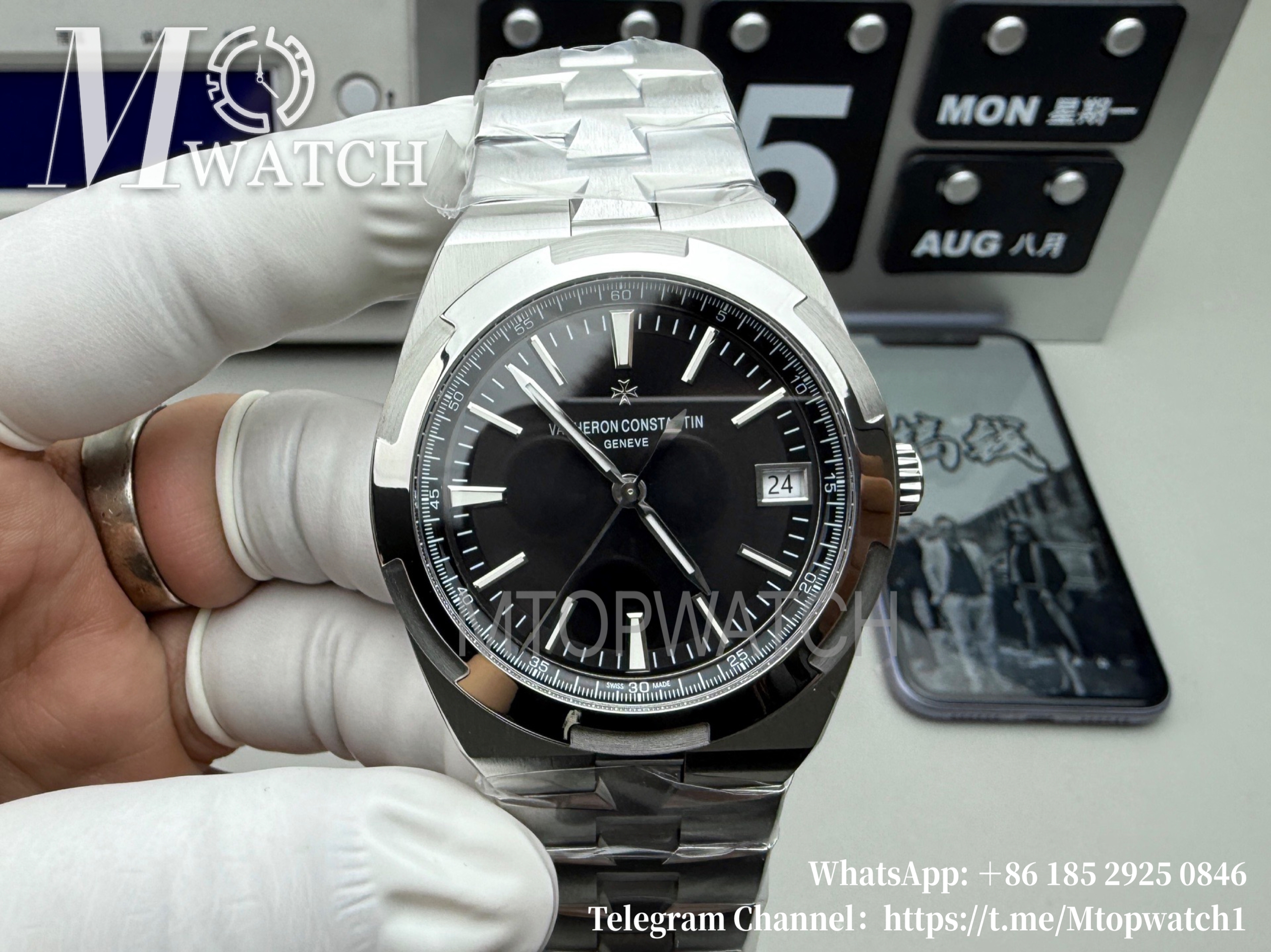 VACHERON CONSTANTIN - Overseas Tourbillon 4500V SS/SS Black PPF Cal.5100