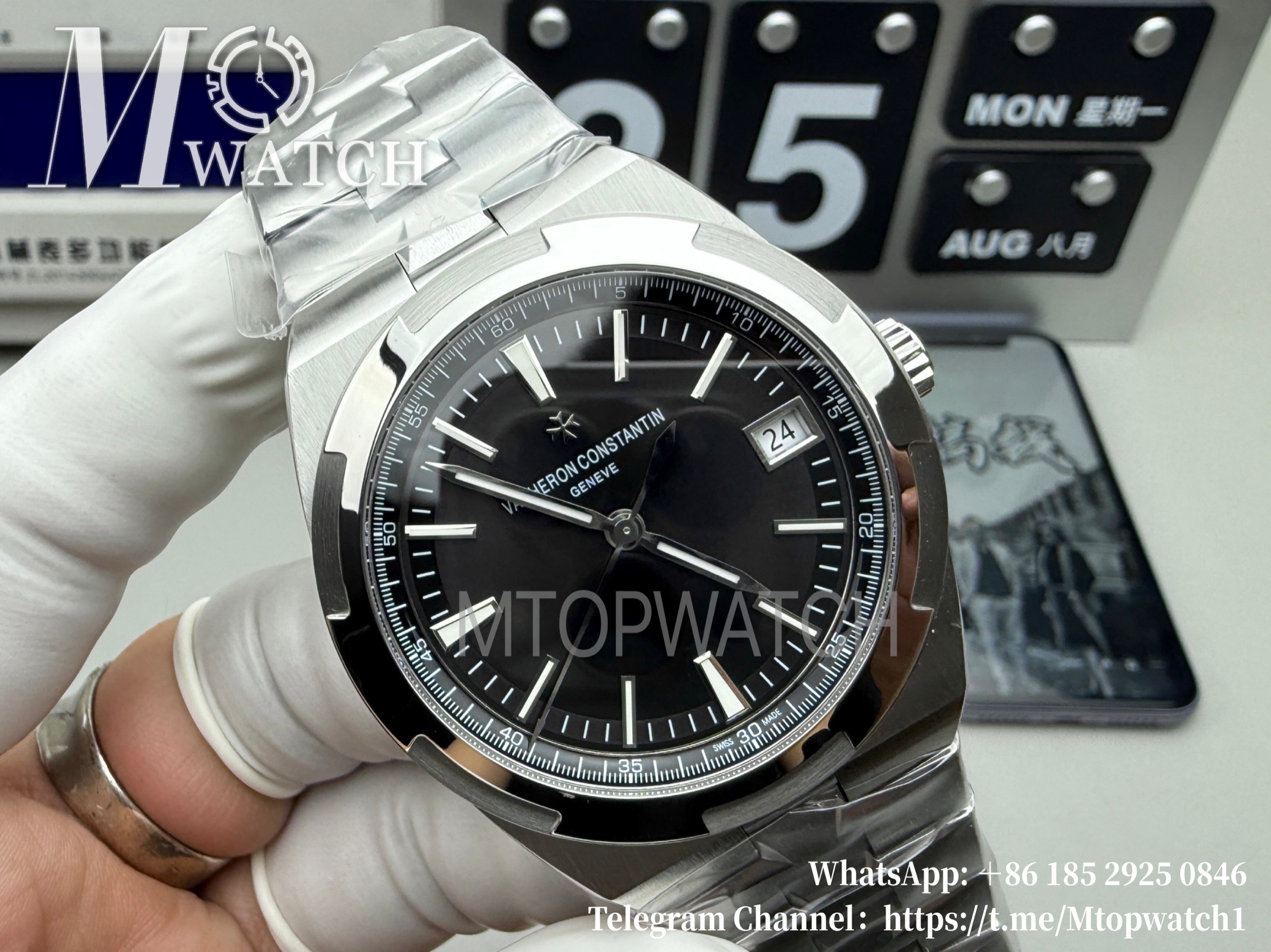 VACHERON CONSTANTIN - Overseas Tourbillon 4500V SS/SS Black PPF Cal.5100