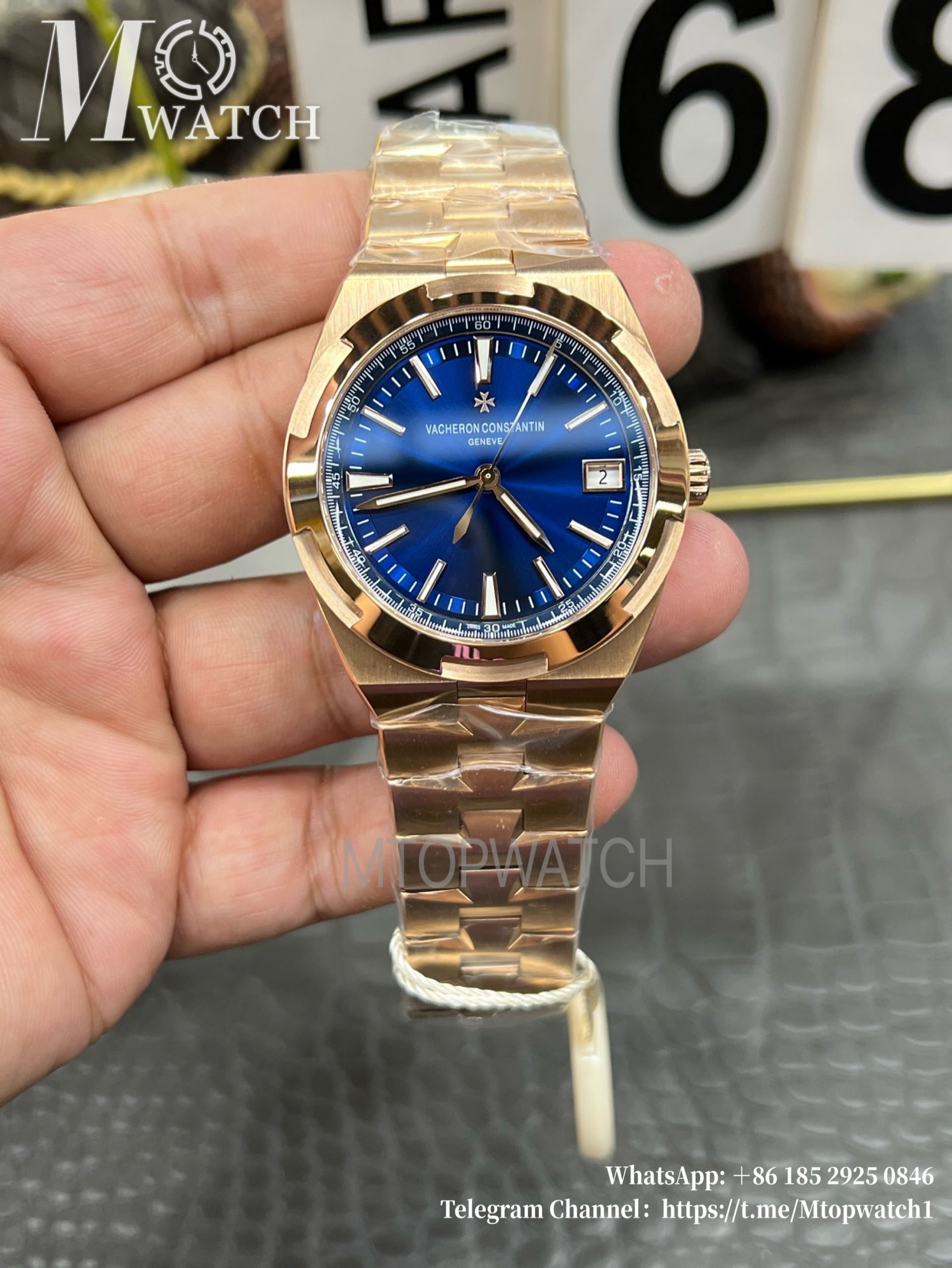 VACHERON CONSTANTIN - Overseas Tourbillon 4500V RG/RG Blue PPF Cal.5100