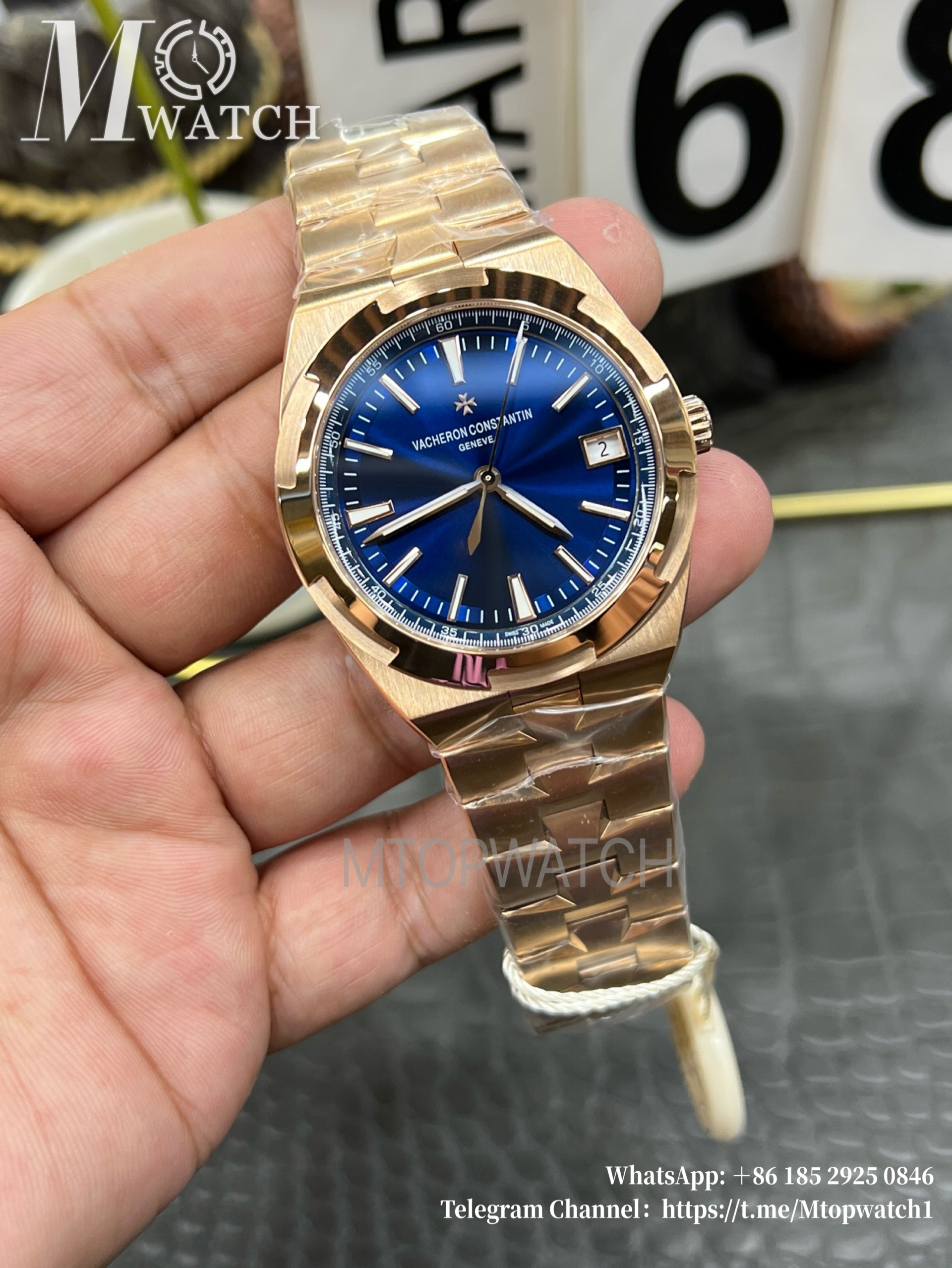 VACHERON CONSTANTIN - Overseas Tourbillon 4500V RG/RG Blue PPF Cal.5100