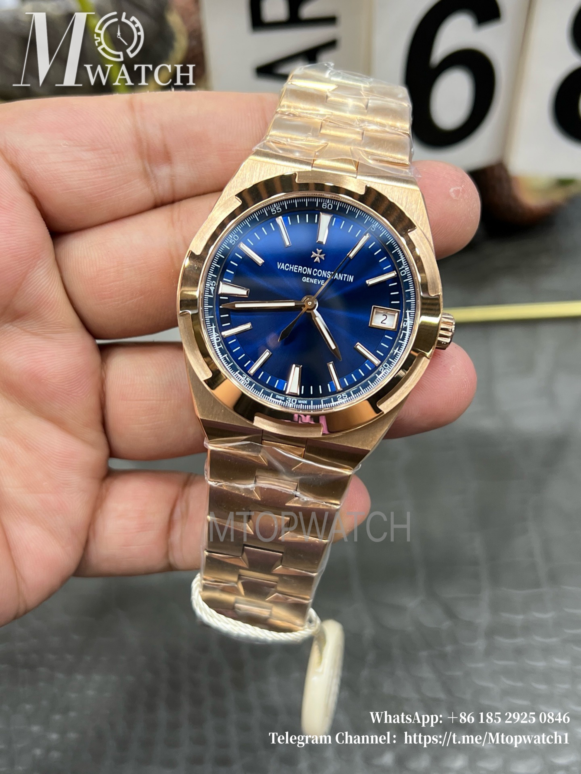 VACHERON CONSTANTIN - Overseas Tourbillon 4500V RG/RG Blue PPF Cal.5100