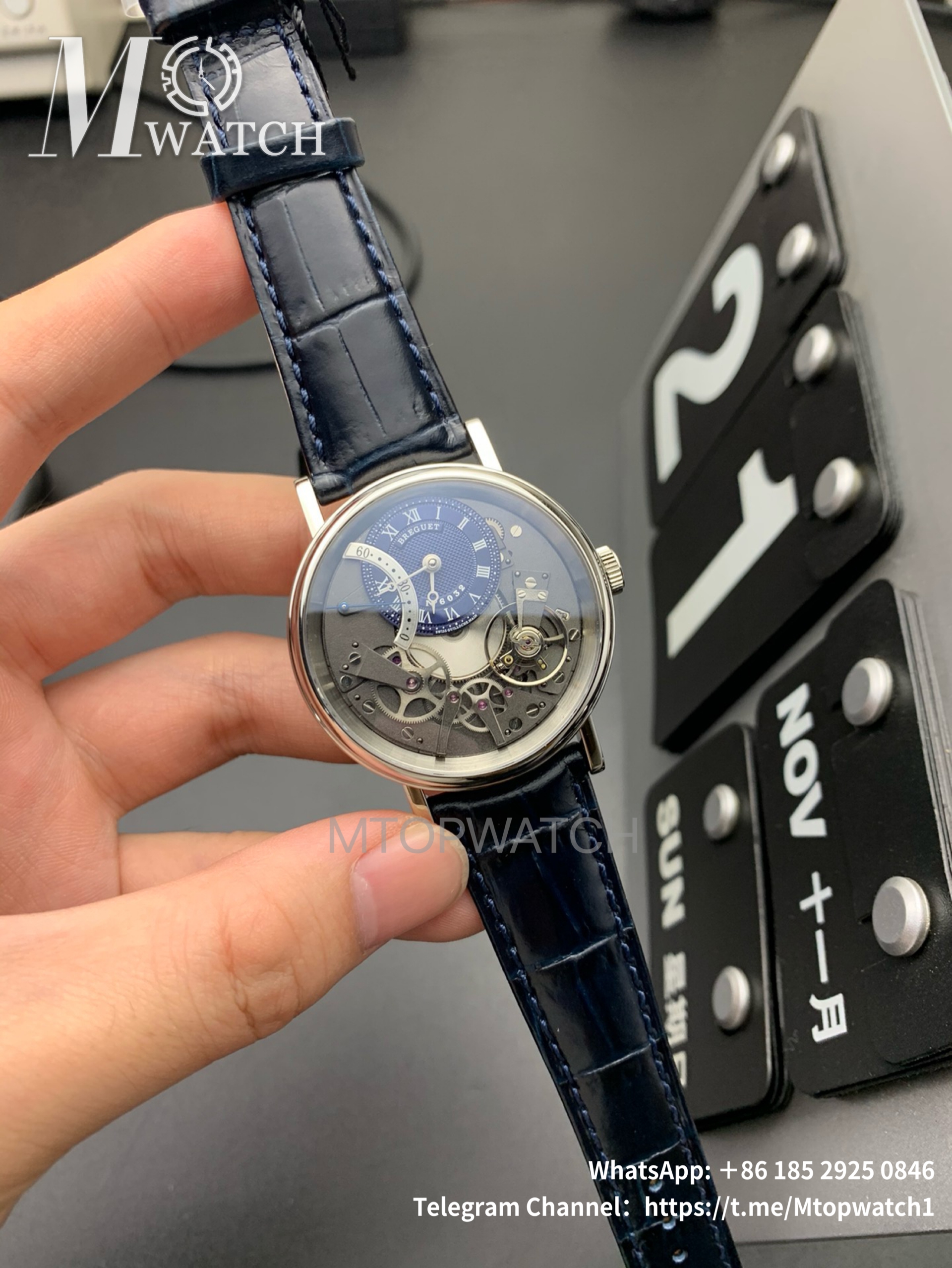 BREGUET - Tradition 7097BB/GY/9WU 40mm RG/LE Blue/Blue ZF A507