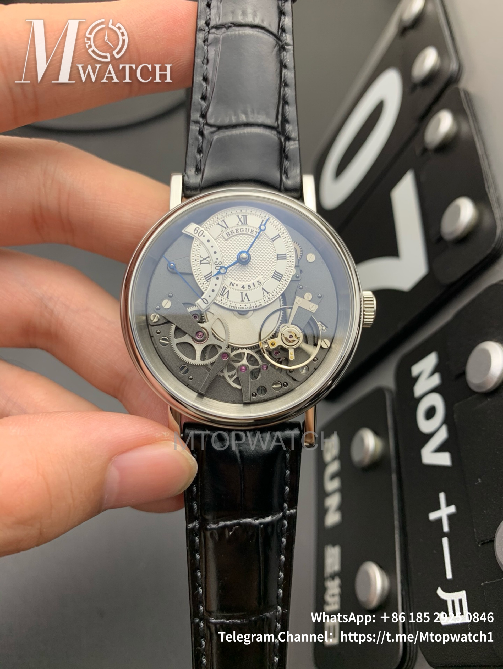 BREGUET - Tradition 7057BR/G9/9W6 40mm RG/LE White/Black ZF A507