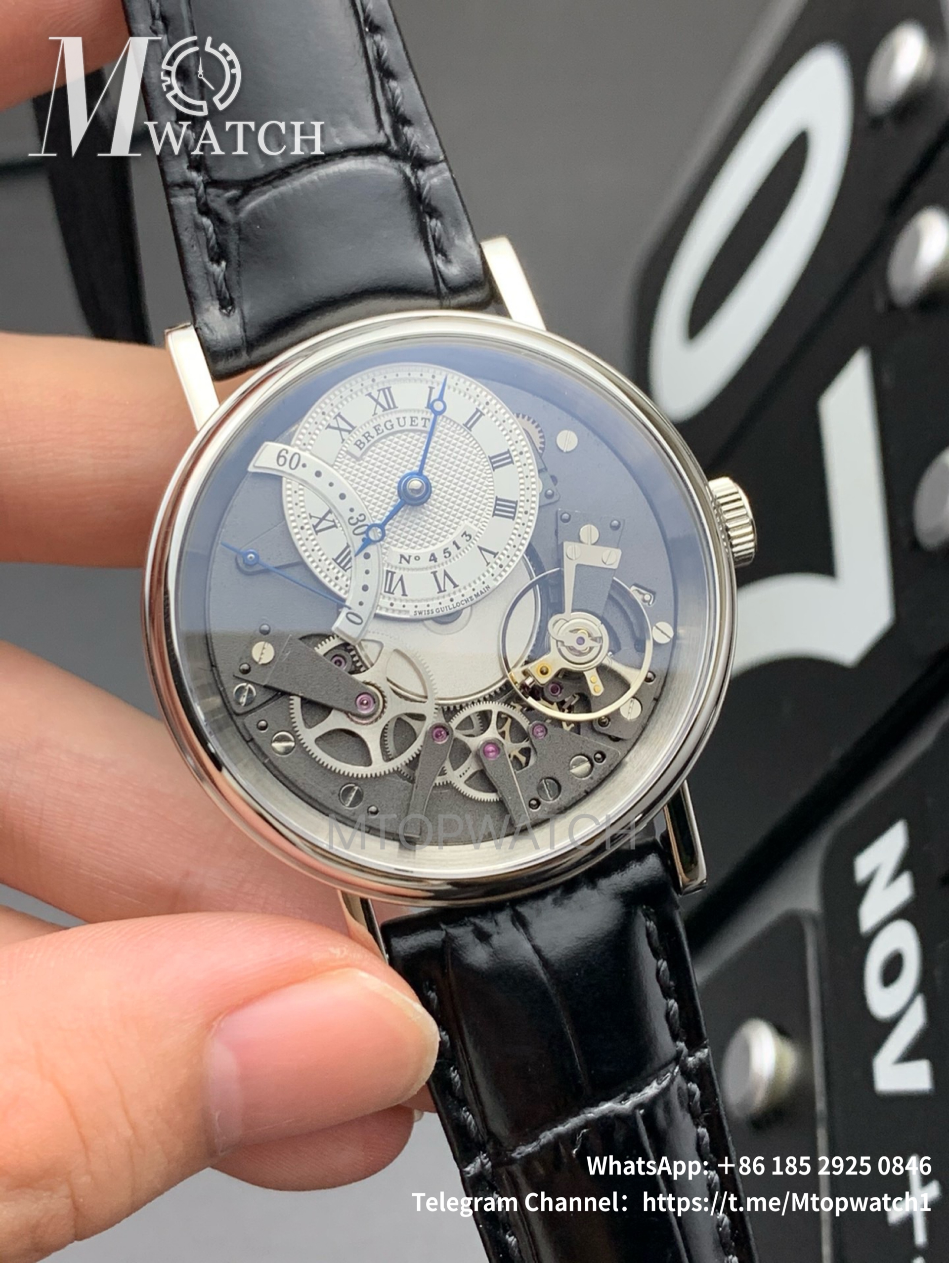 BREGUET - Tradition 7057BR/G9/9W6 40mm RG/LE White/Black ZF A507