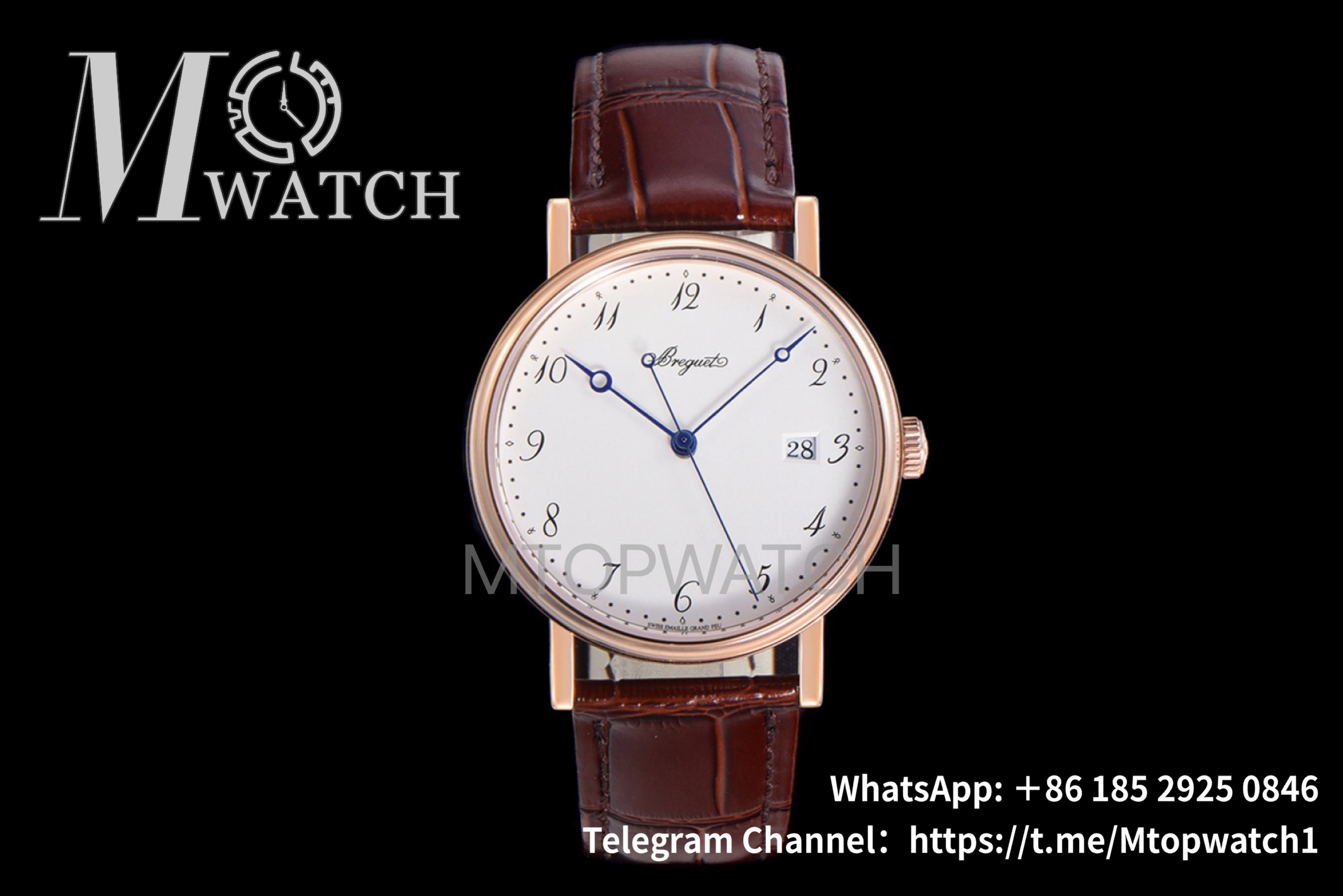 BREGUET - Classi 5177BR/29/9V6 38mm RG/LE Brown MKS A507