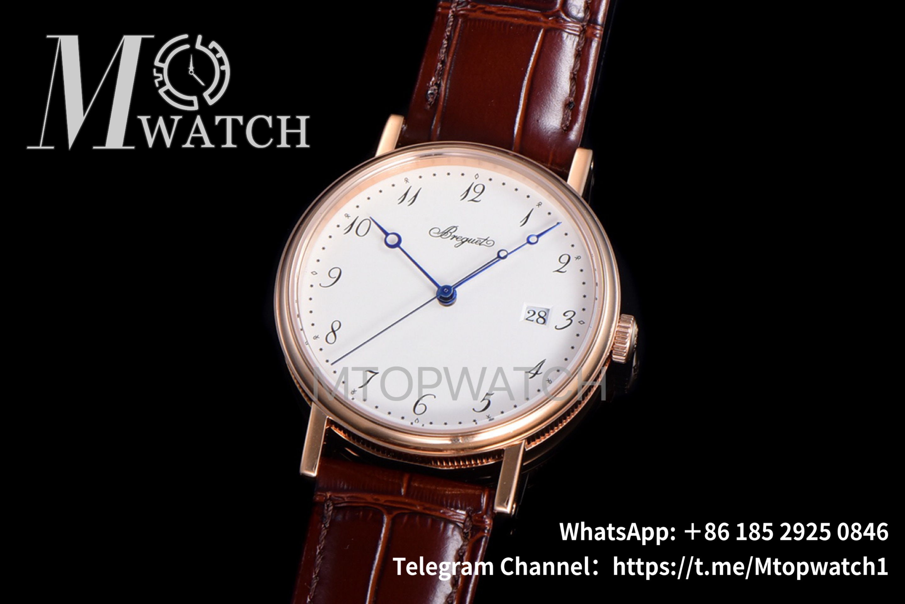 BREGUET - Classi 5177BR/29/9V6 38mm RG/LE Brown MKS A507