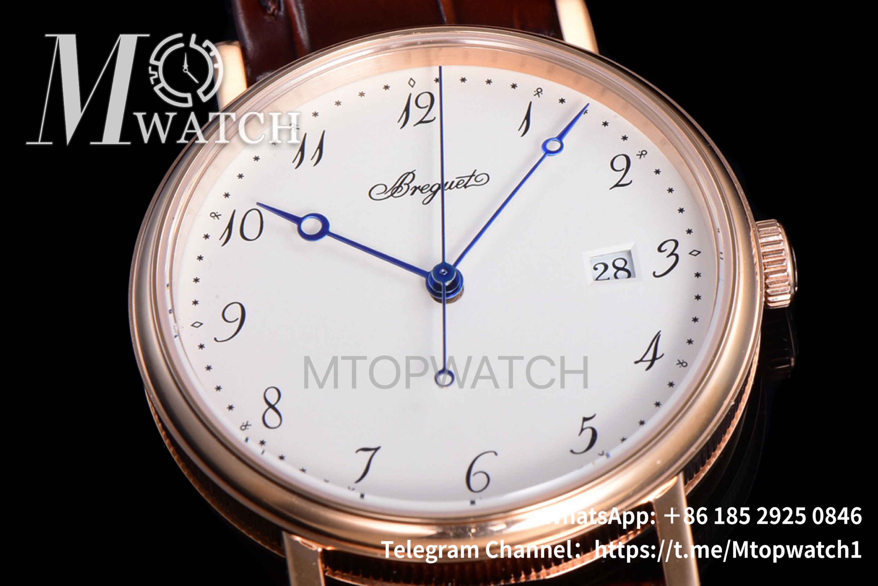 BREGUET - Classi 5177BR/29/9V6 38mm RG/LE Brown MKS A507