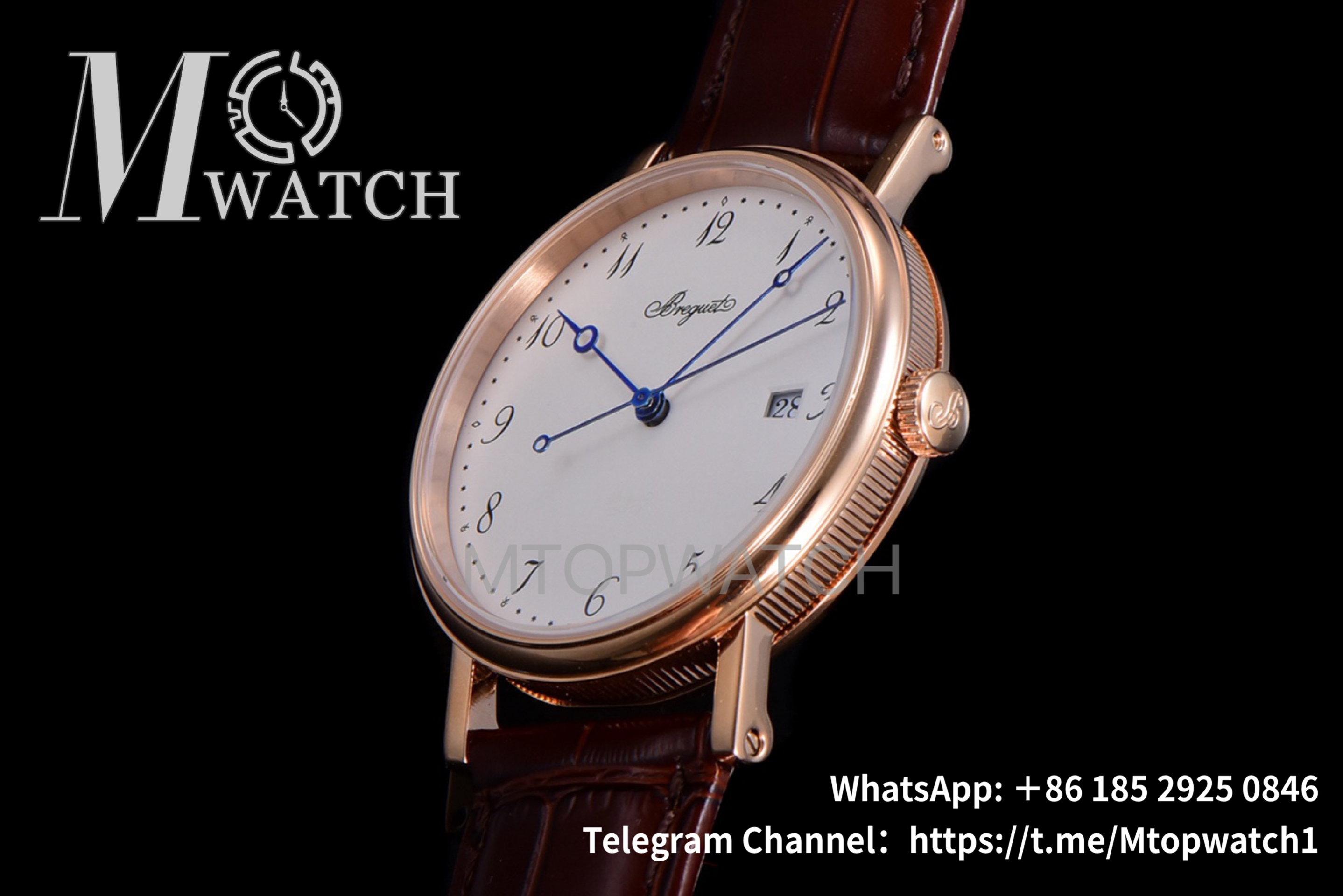 BREGUET - Classi 5177BR/29/9V6 38mm RG/LE Brown MKS A507